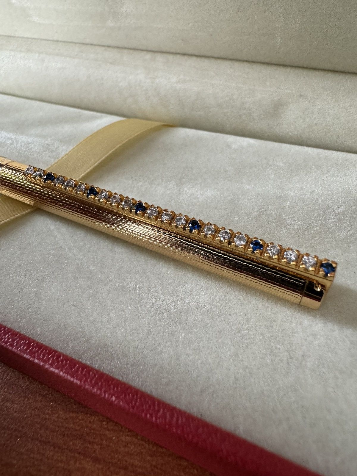 S.T. Dupont S.T DUPONT LAQUE DE CHINE GOLD DIAMOND SAPPHIRE ROLLERPEN Size ONE SIZE - 8 Thumbnail