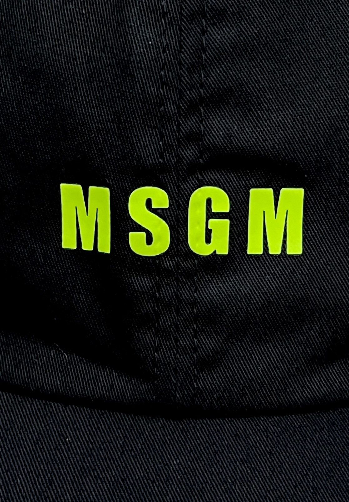 MSGM MSGM Italy 6 Panel Hat Neon Green Logo Cap Size ONE SIZE - 6 Thumbnail