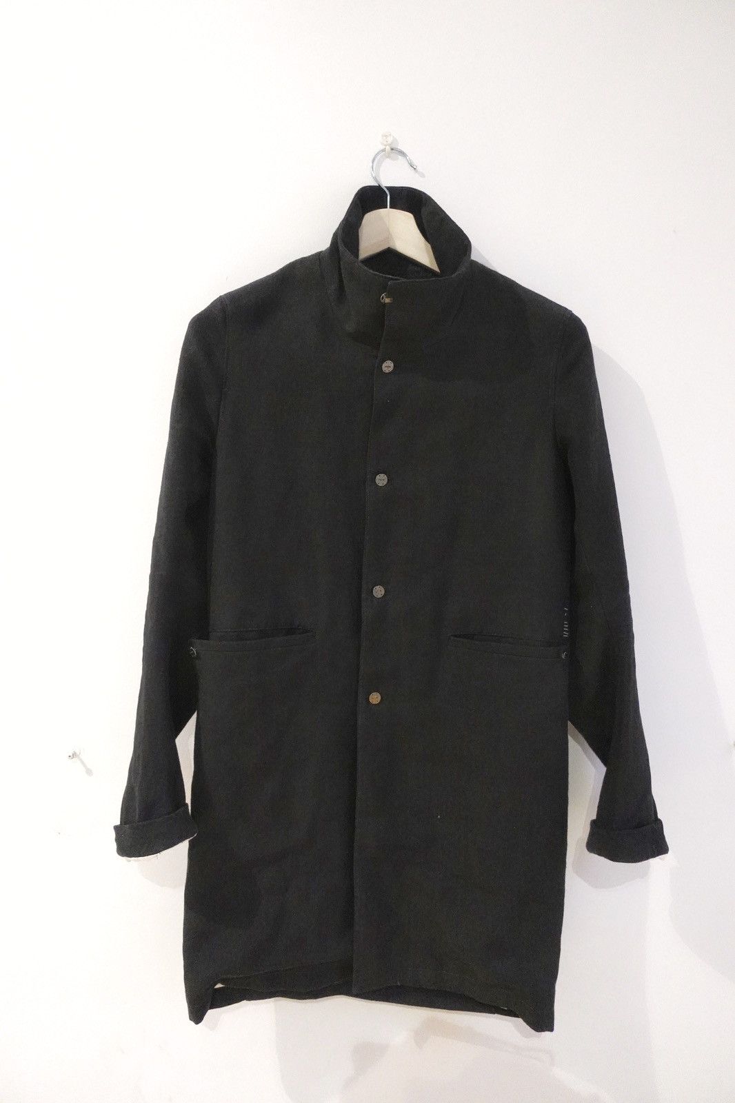 image of Taichi Murakami Coat With Cashmere And Tyvek Lining in Black, Men's (Size Small)