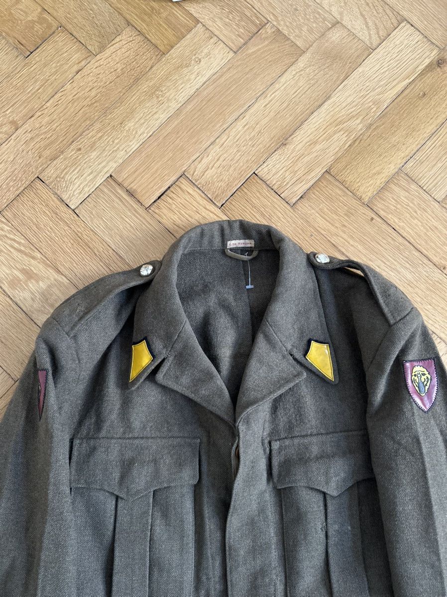 Vintage Vintage Army Belgium 1959 Military Rare Cropped Wool Jacket Size US S / EU 44-46 / 1 - 7 Thumbnail