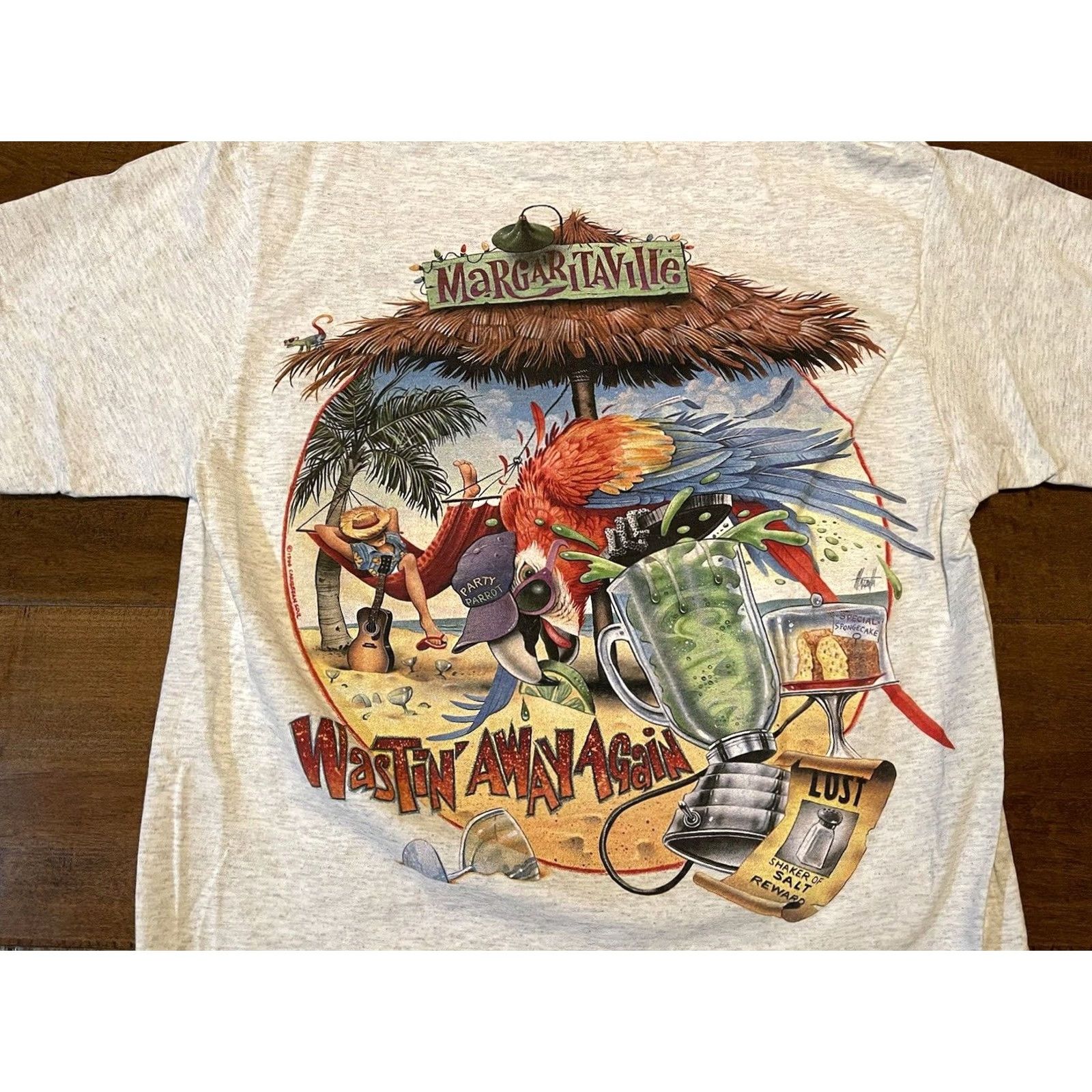 Vintage VINTAGE Caribbean Soul T-Shirt Margaritaville Parrot Jimmy Buffet USA Adult L Gray Mens Size US L / EU 52-54 / 3 - 2 Thumbnail