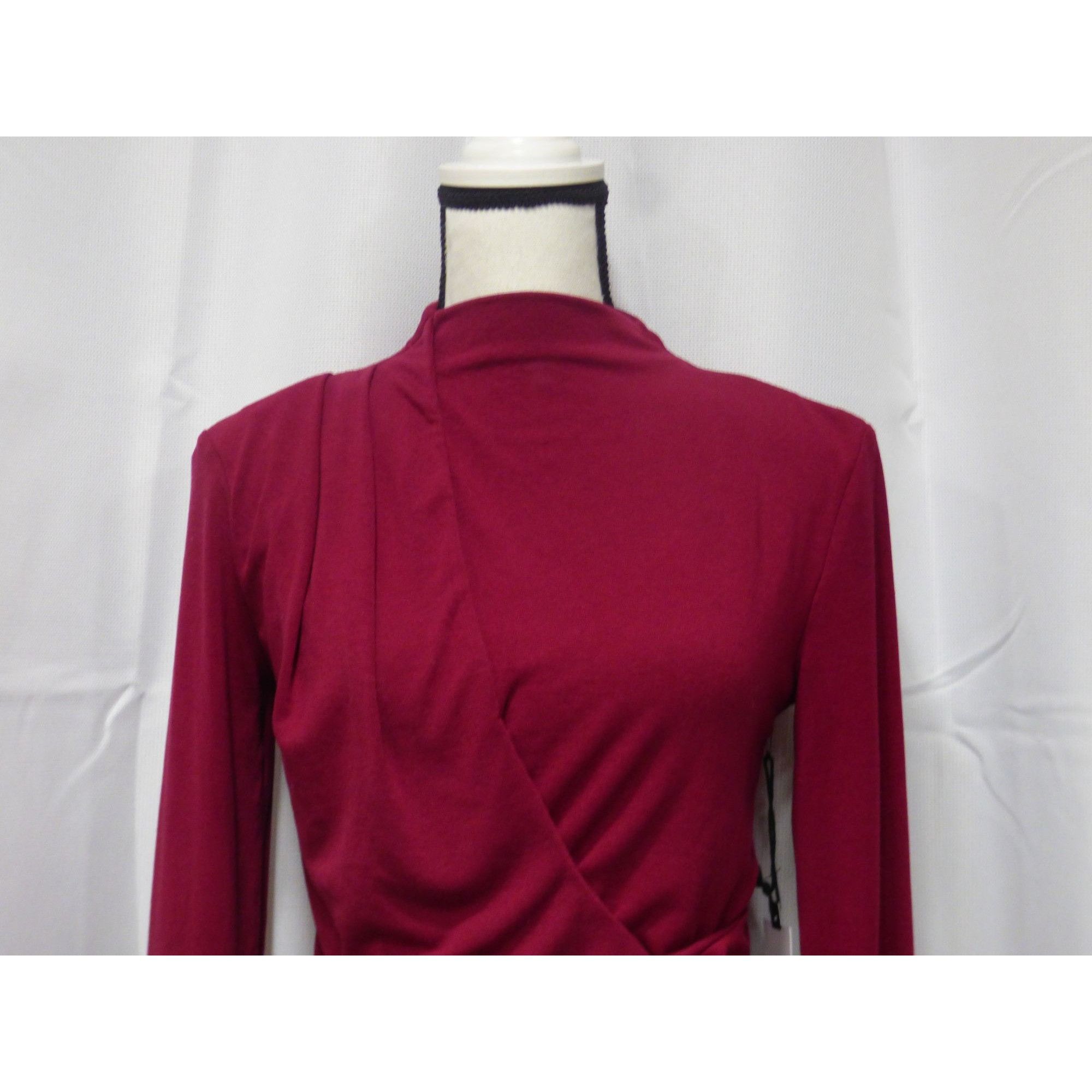ASTR The Label ASTR Asymmetrical Pleated Cutout Mock Neck Sweater Top, Berr Size S / US 4 / IT 40 - 4 Thumbnail