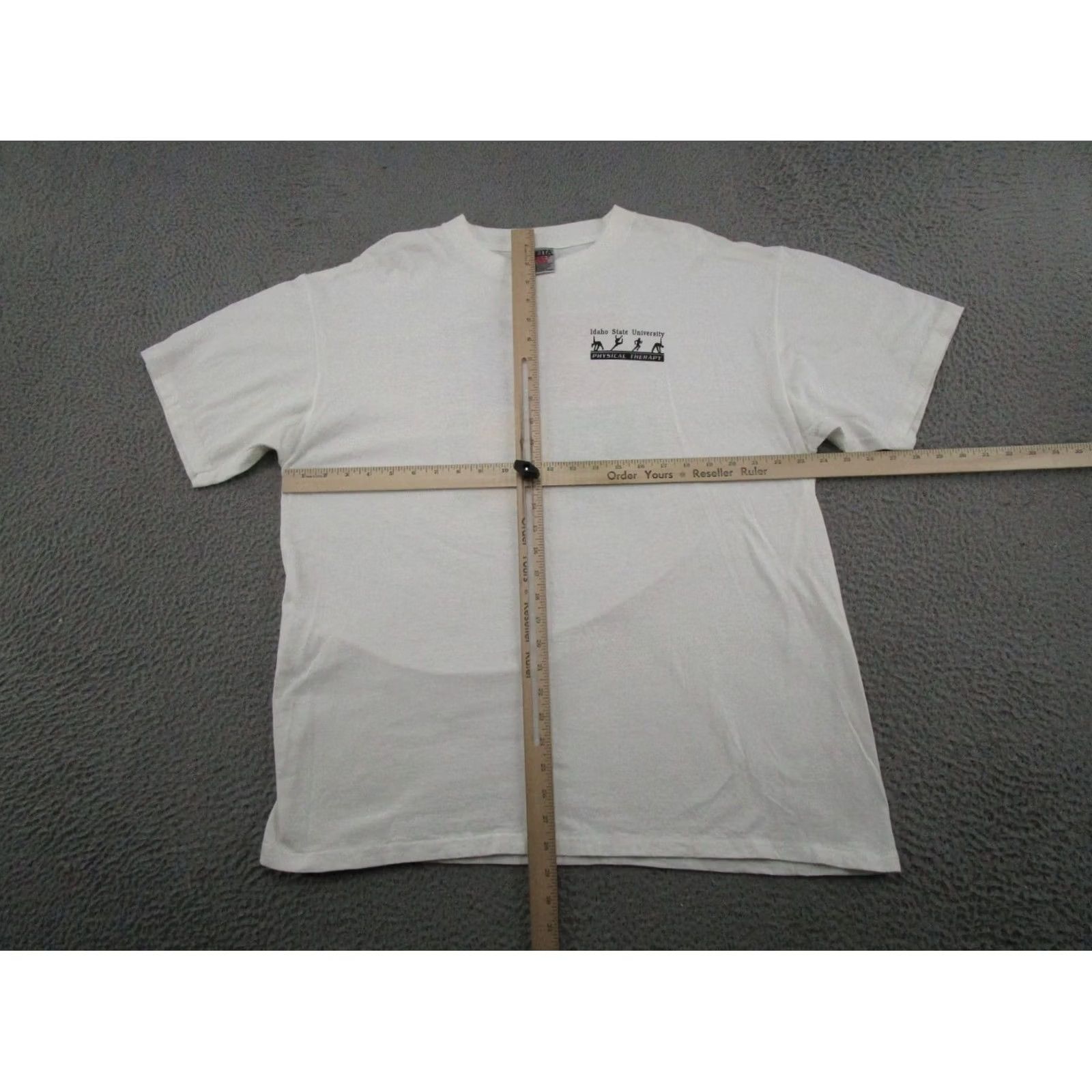Vintage VINTAGE Idaho State University Physical Therapy Shirt XS XL Read 90s White Cotton Oneita Mens Short Sleeve Crew Neck Stitch 1990s 90s Theme Size US XL / EU 56 / 4 - 7 Thumbnail