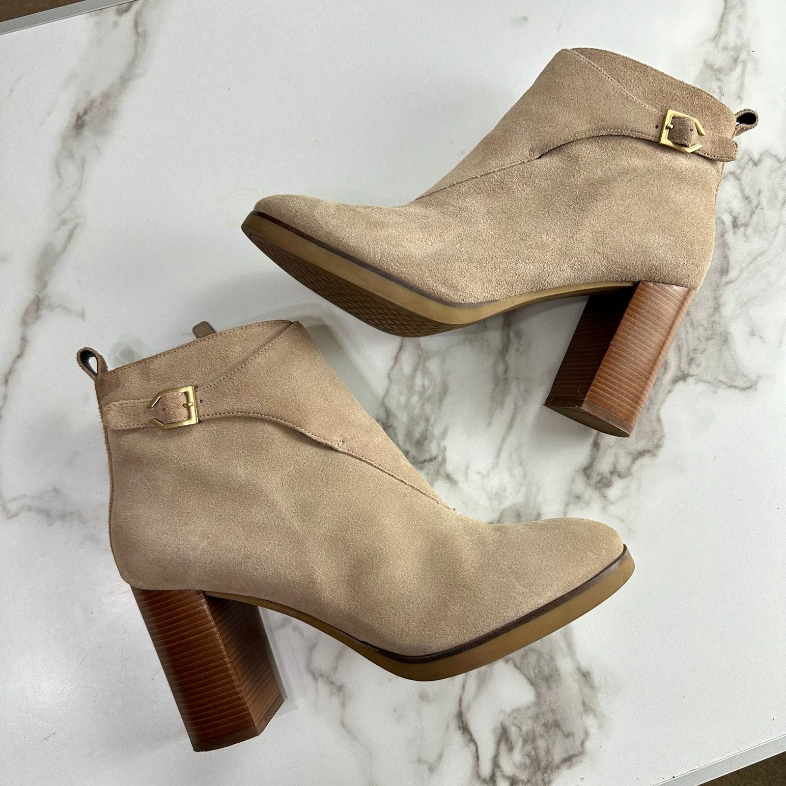 Cole Haan Cole Haan Harrington Grand Riding Taupe Suede Bootie Size 11 Size US 11 / IT 41 - 8 Thumbnail