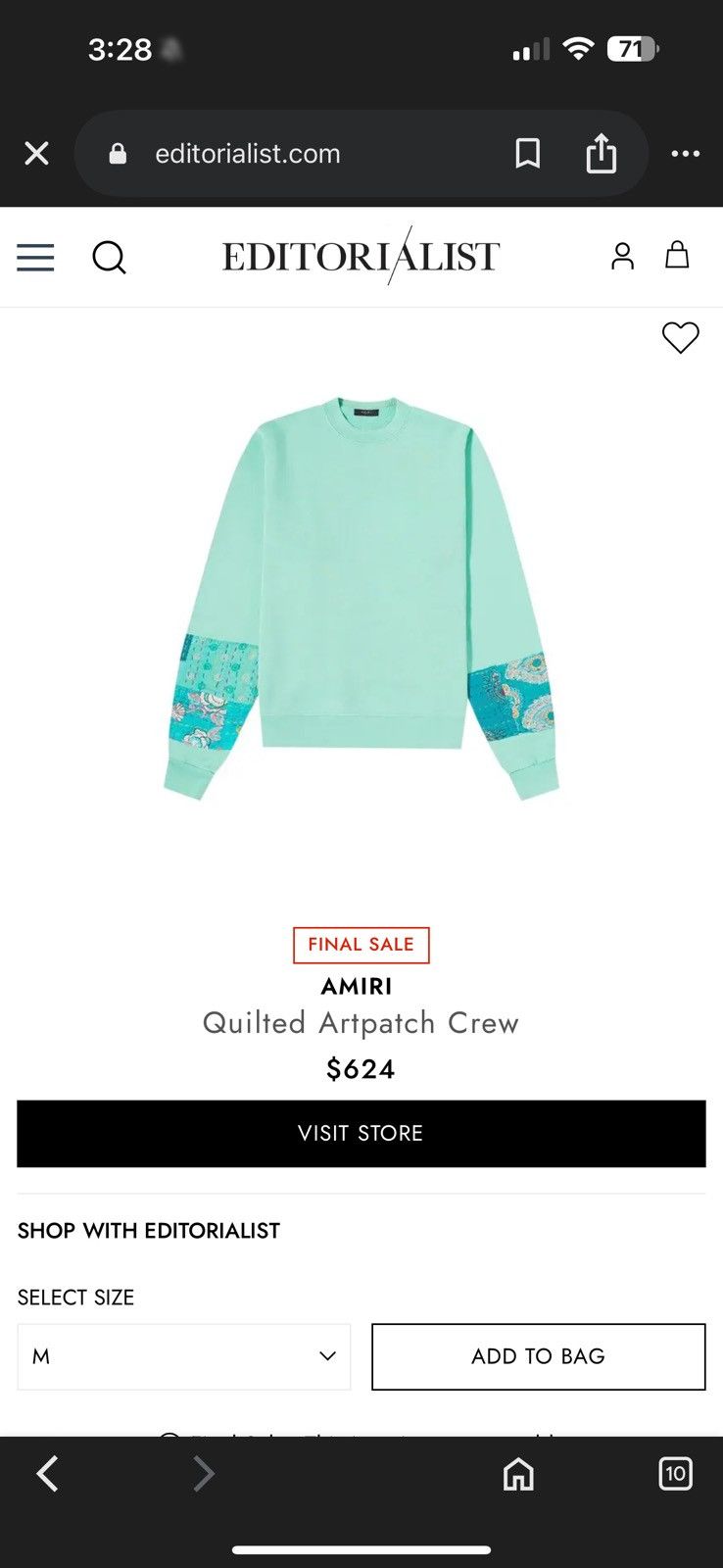 Amiri Amiri quilted art patch crewneck sweater Size US XXL / EU 58 / 5 - 13 Thumbnail