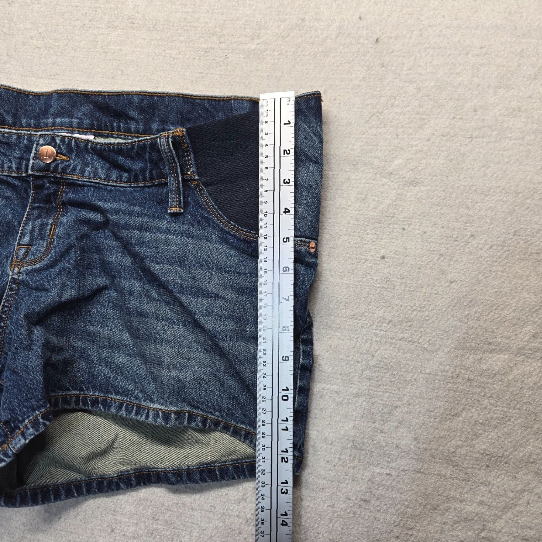 Denime Vintage Ingrid & Isabel Maternity Jean Shorts Women Size 12 Denim Midi Stretch Blue Casual Size 34" / US 12 / IT 48 - 4 Thumbnail