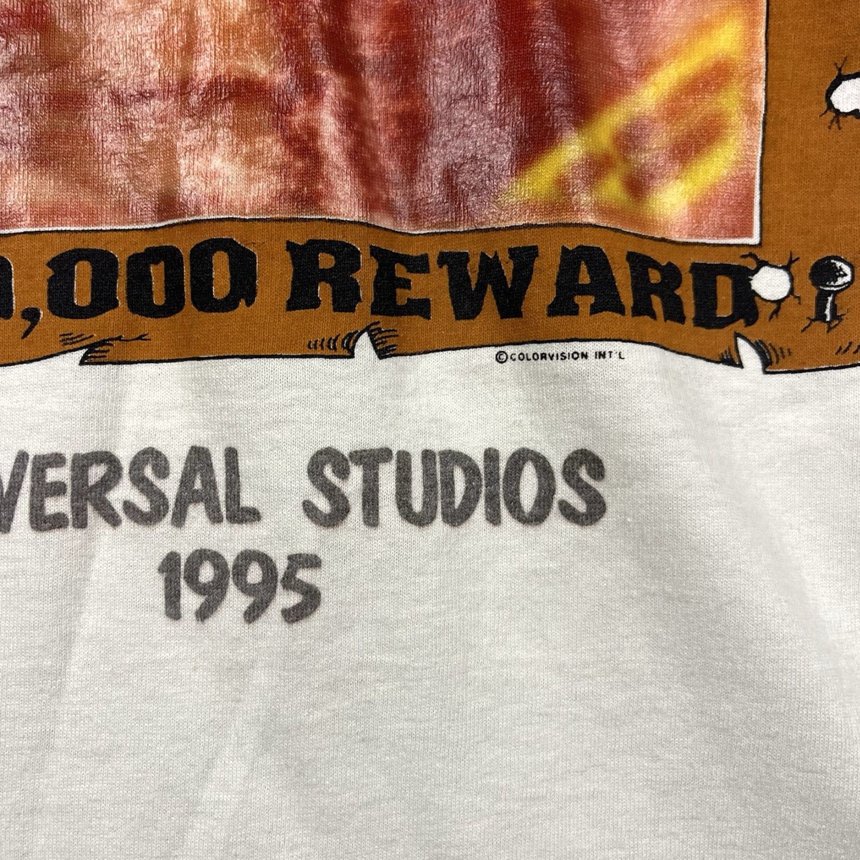 Vintage VINTAGE 1995 Universal Studios Wanted Poster Mens T-Shirt L White Stitch Short Sleeve Large Single Stitched Size US L / EU 52-54 / 3 - 3 Thumbnail
