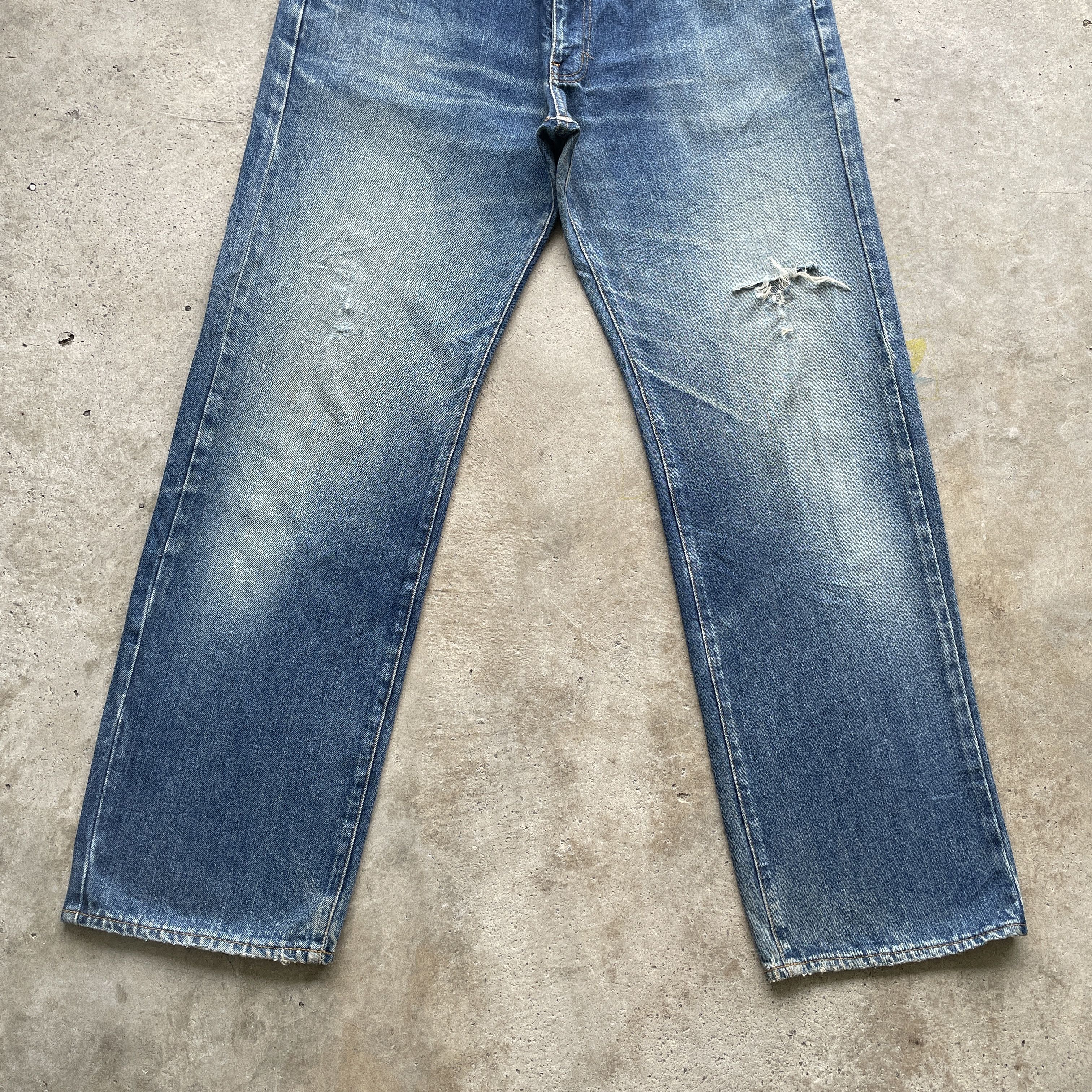Japanese Brand × Vintage Vintage Distressed Baggy Japan Jeans Faded Denim Pants W33 Size US 33 - 4 Thumbnail
