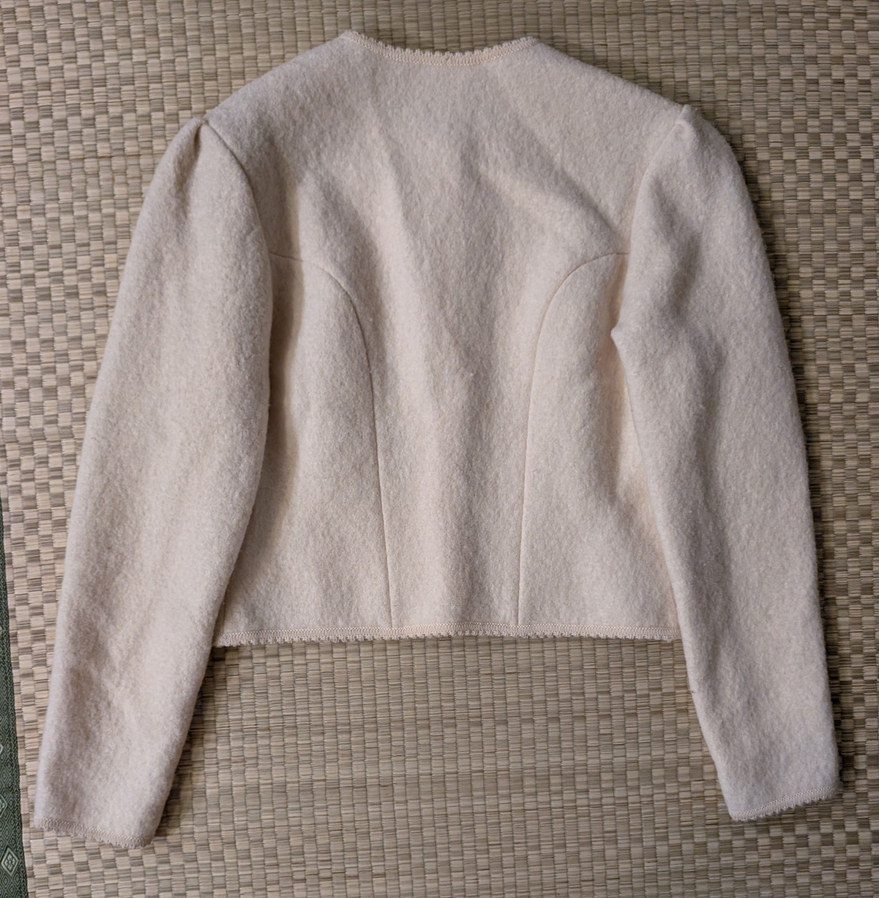 Vintage Vintage Geiger Ivory Boiled Wool Jacket Made in Austria Size S / US 4 / IT 40 - 2 Thumbnail