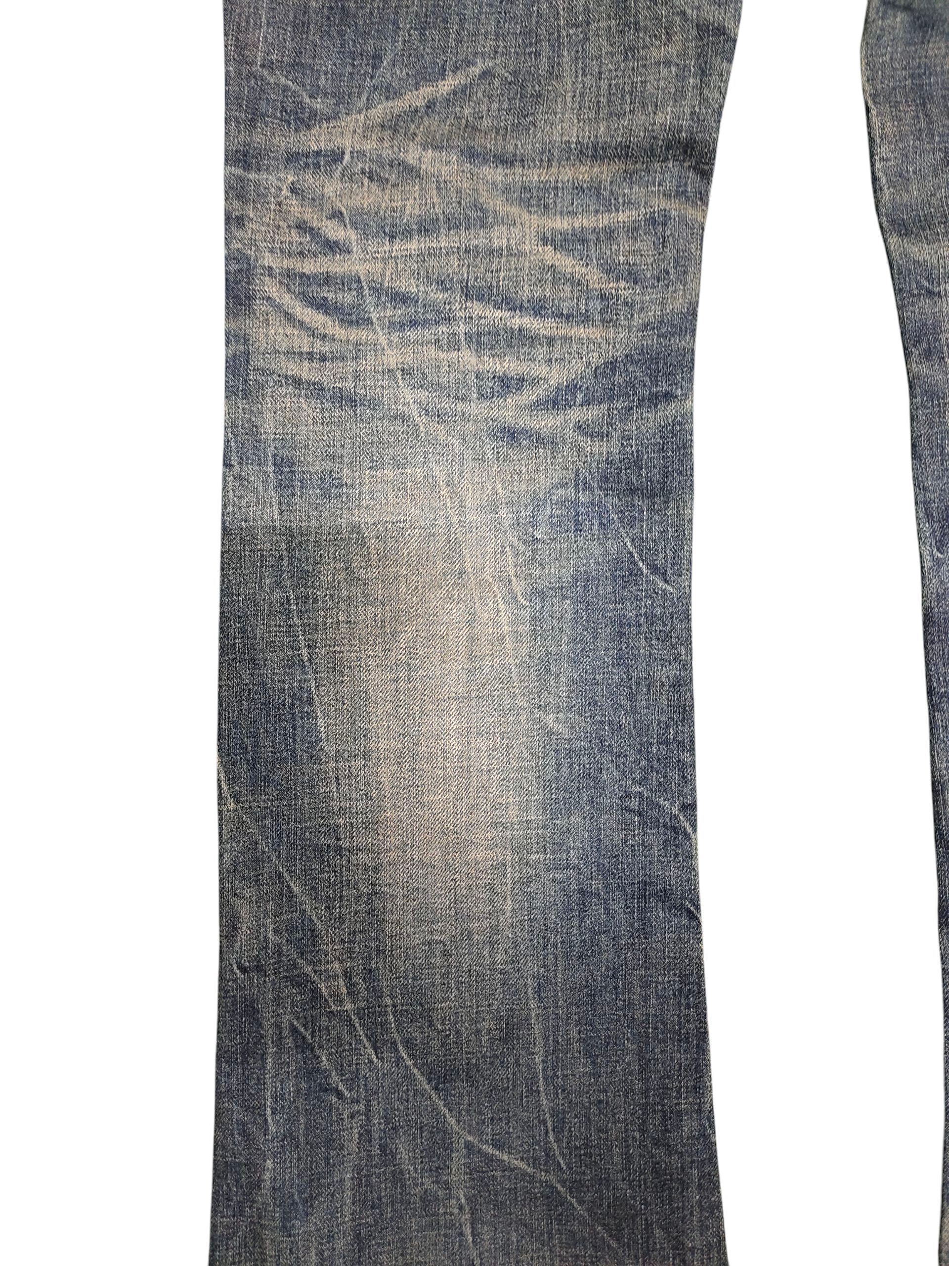 Le Grande Bleu (L.G.B.) Flare Jeans Red Pepper Embroid Distress Bootcut Low Rise Y2k Size US 27 - 5 Thumbnail