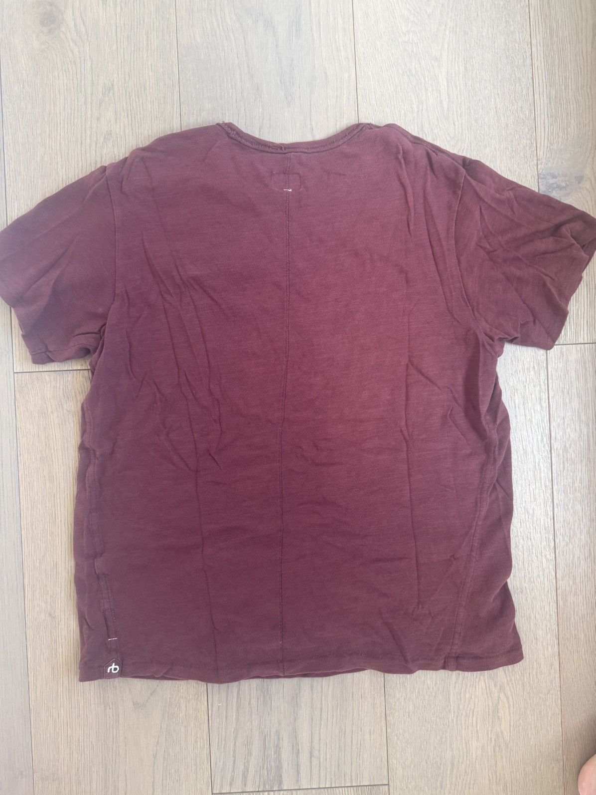 Rag & Bone Rag and Bone T-shirt Split Back Maroon Size L Size US XL / EU 56 / 4 - 3 Thumbnail