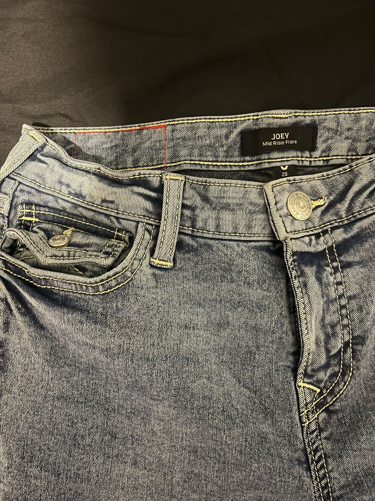 True Religion Joey Mid Rise Flare Jeans Size 28" / US 6 / IT 42 - 2 Thumbnail
