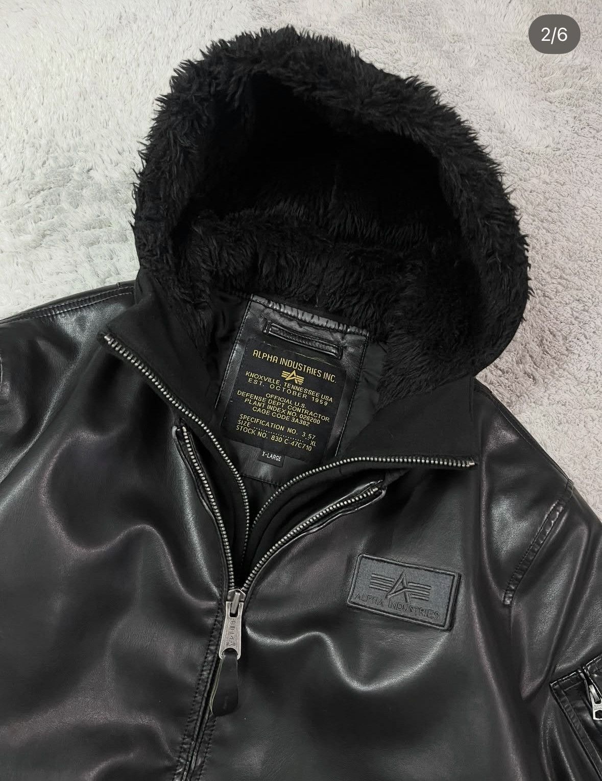 Alpha Industries CRAZY ALPHA INDUSTRIES LEATHER JACKET IN SIZE XL Size US XL / EU 56 / 4 - 2 Thumbnail