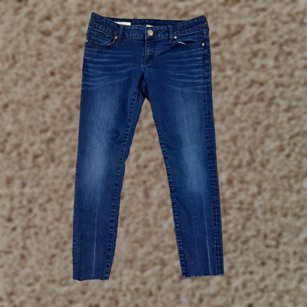 Decree Decree Womens Jeans Tapered Cotton Blend Dark Blue 11 Slim Fit Stretch Retro 2010s Girls Size 32" / US 10 / IT 46 - 1 Thumbnail