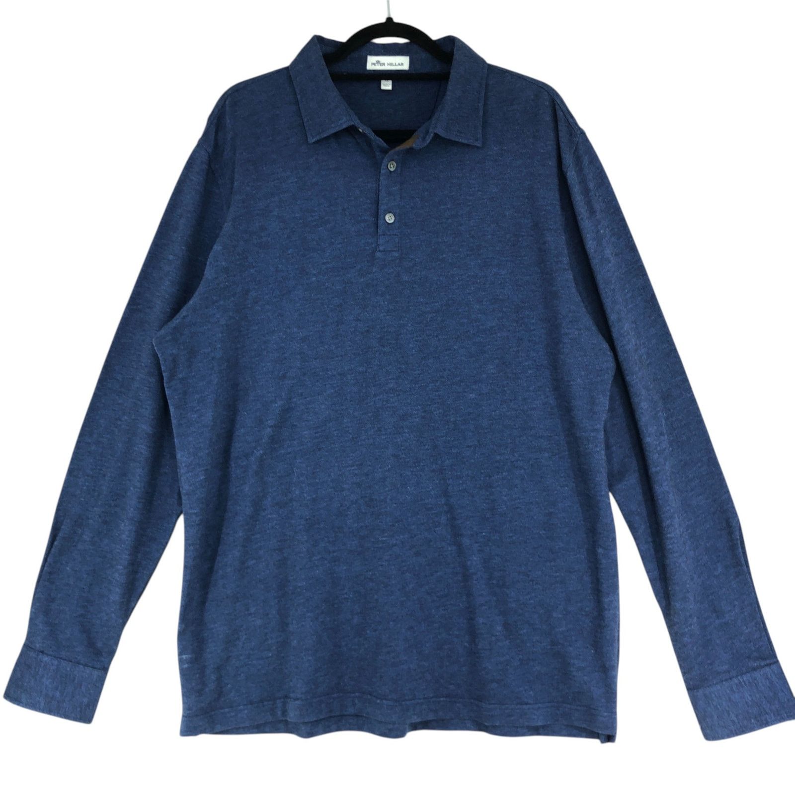 Peter Millar Peter Millar Size XL Polo Long Sleeve Suede Placket *ALTERED Size US XL / EU 56 / 4 - 1 Thumbnail