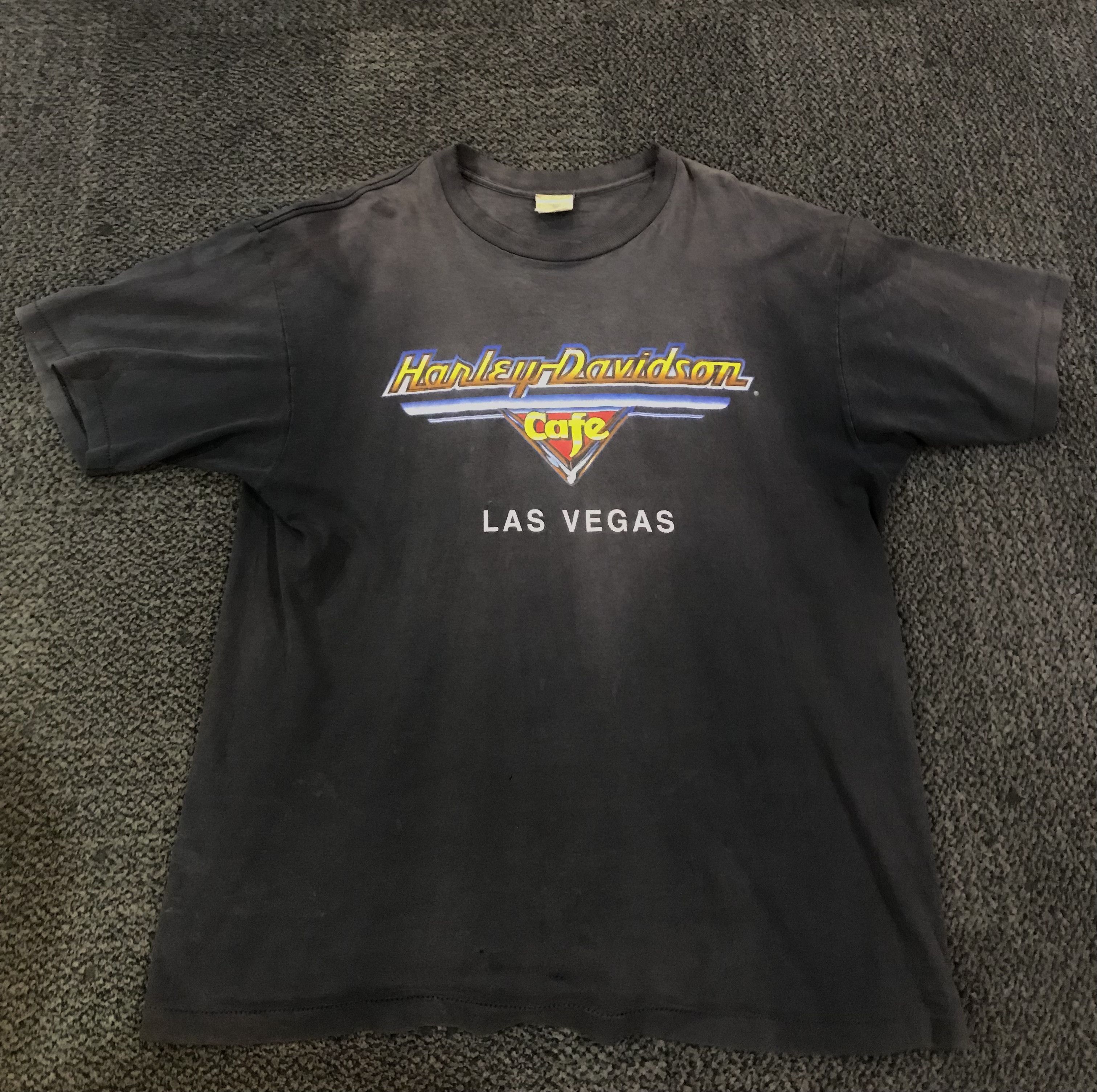 Harley Davidson Vintage 90s distress Harley Davidson Las Vegas Size US L / EU 52-54 / 3 - 1 Thumbnail