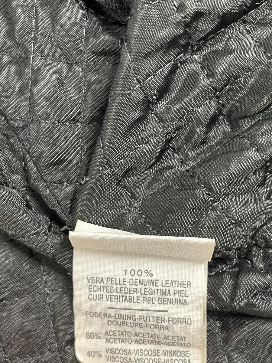 Vintage 2000s Massimo Rebecchi Biker Black Eroded Leather Jacket Size US S / EU 44-46 / 1 - 10 Thumbnail