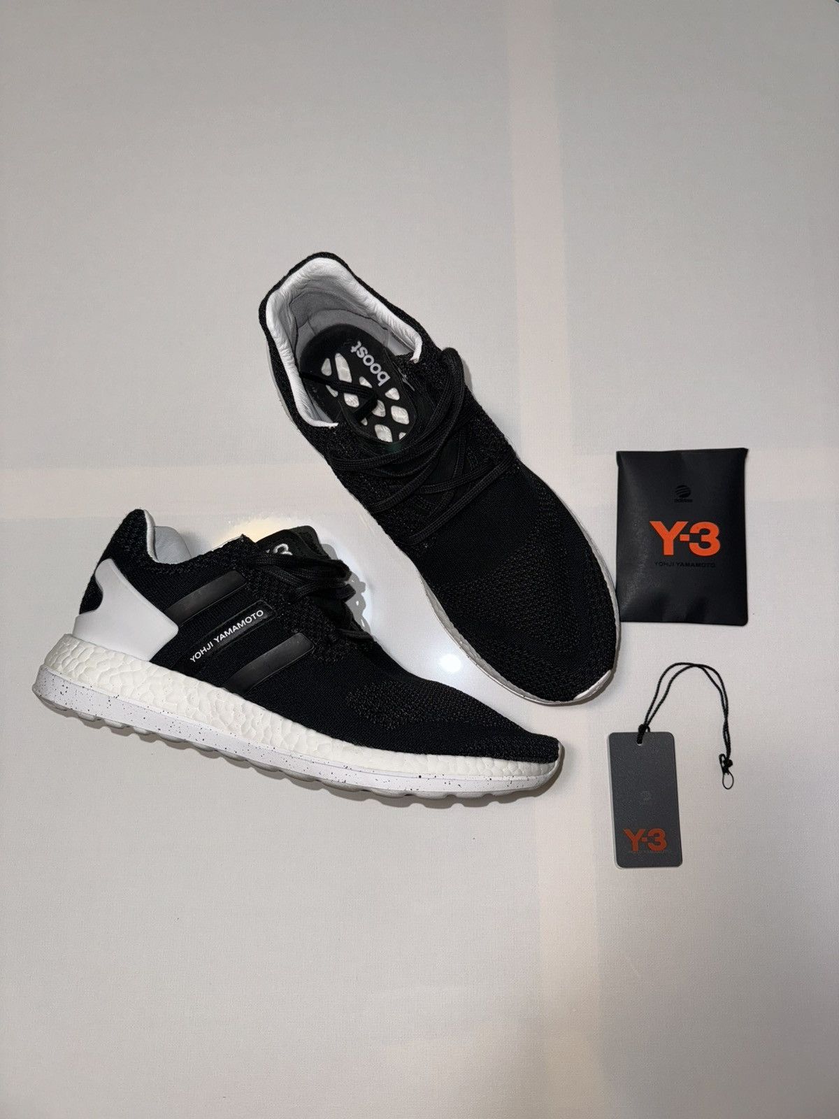 Adidas × Yohji Yamamoto Adidas Y-3 Pureboost ZG Knit - Black Size US 9.5 / EU 42-43 - 3 Thumbnail