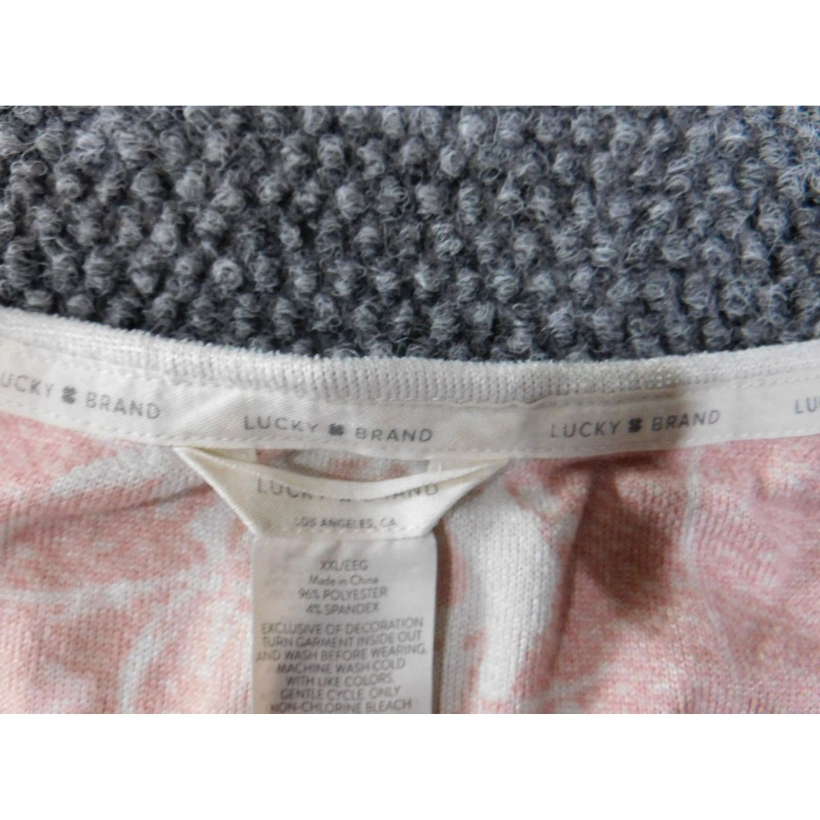 Lucky Brand Lucky Brand Blouse Shirt Women Floral Pink 2XL Polyester Spandex Sleeveless Round Neck Casual Knit Stretch Everyday Cute Womens Vintage No Size XXL / US 16-18 / IT 52-54 - 4 Thumbnail