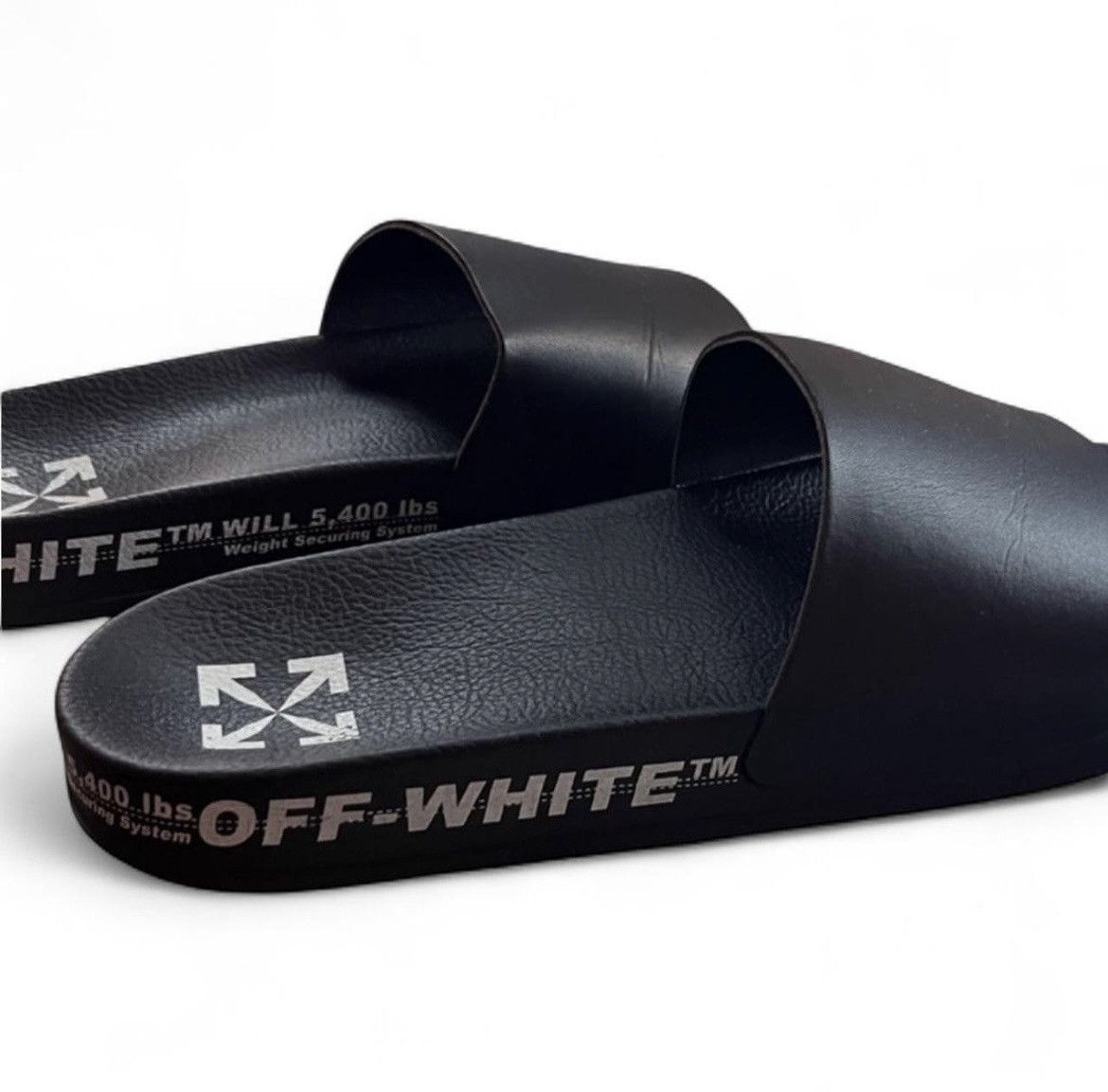 Off-White Authentic Off-White logo pool slides Size US 10 / EU 43 - 4 Thumbnail