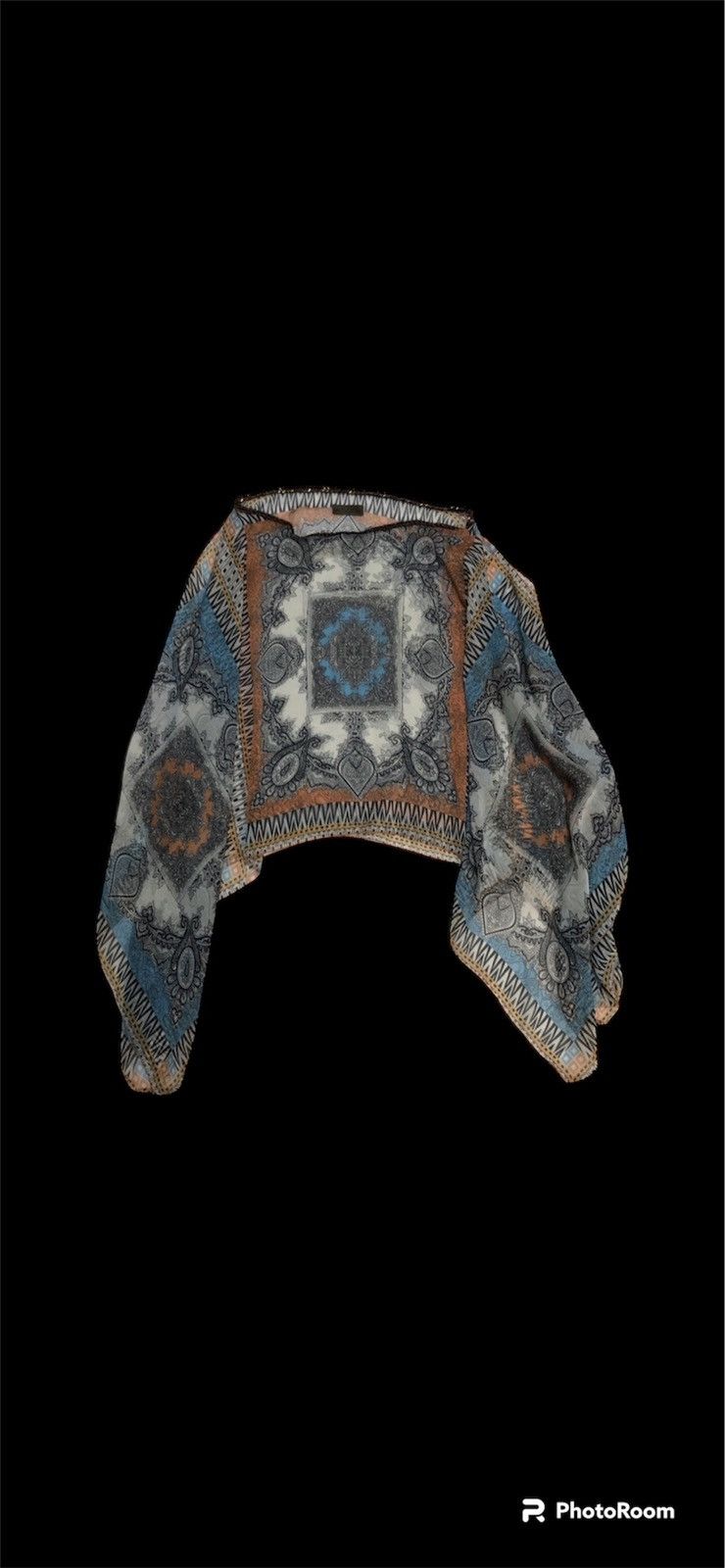 image of Goa Gore Poncho in Blue, Women's