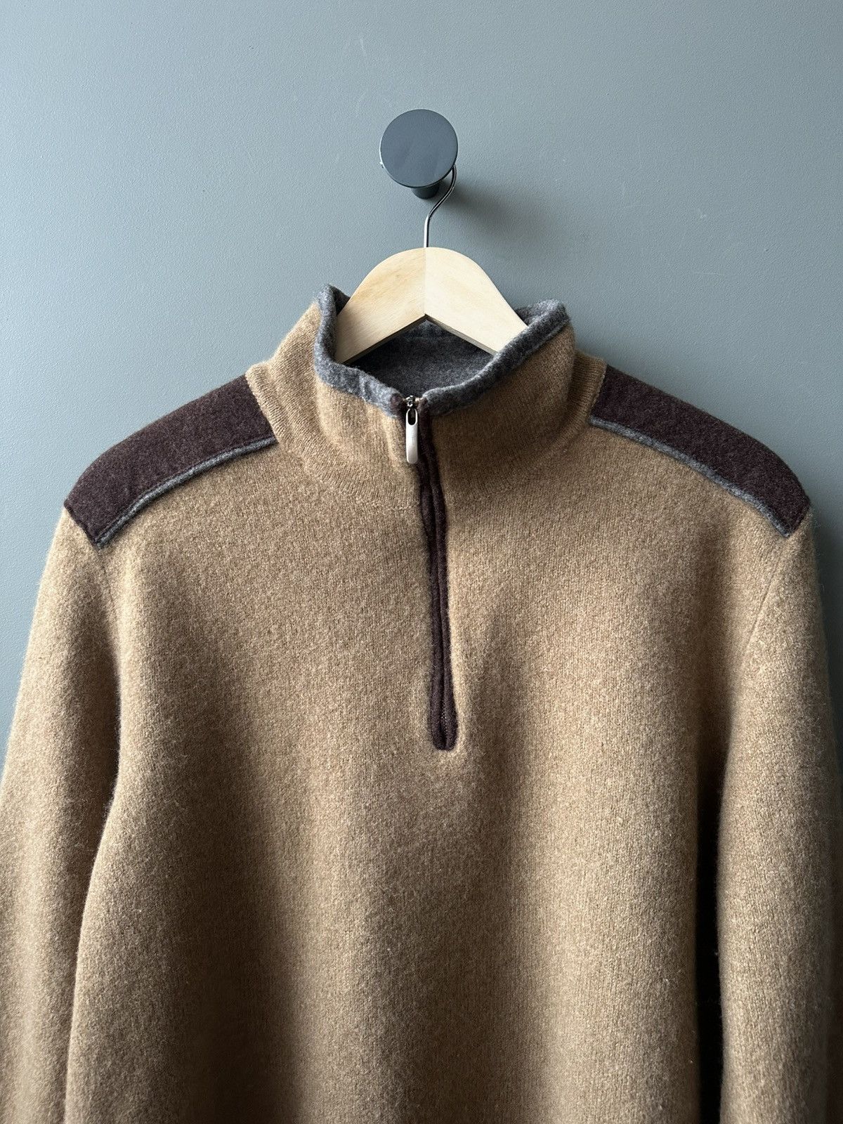 Dalmine Dalmine Quarter Zip Wool Sweater Size US M / EU 48-50 / 2 - 2 Thumbnail