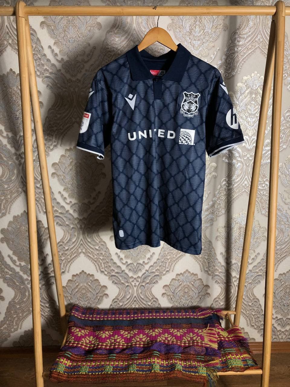 VINTAGE MACRON AFC WREXHAM ENGLAND SOCCER JERSEY RETRO 90s