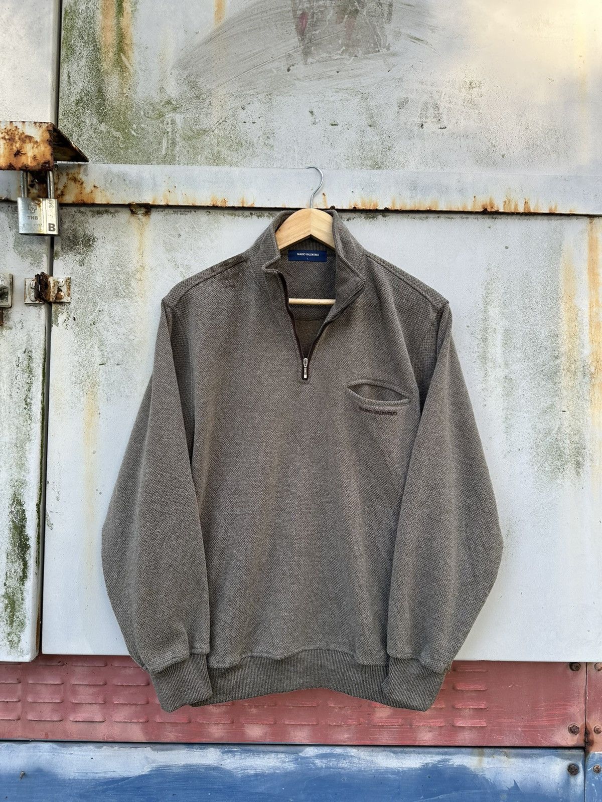 Vintage 90s THRASHED Valentino Pullover Wool Tshirt Size US M / EU 48-50 / 2 - 2 Thumbnail