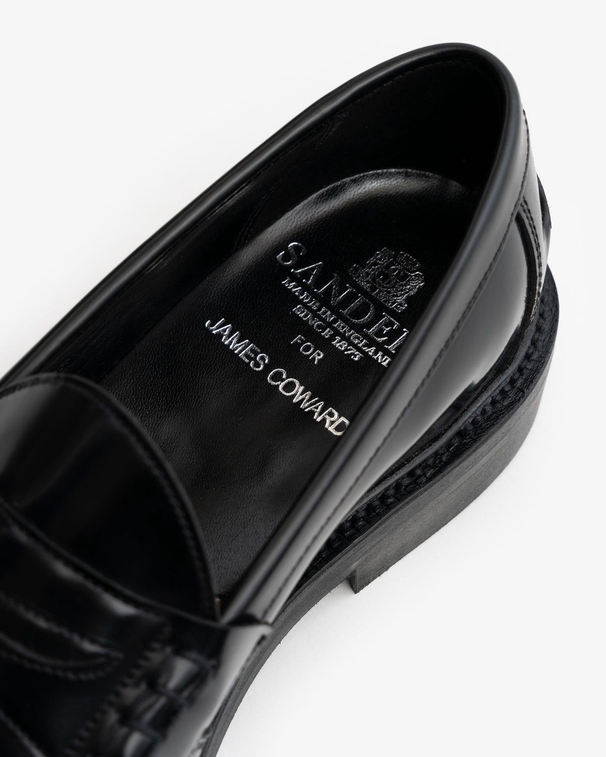 James Coward × Sanders James Coward x Sanders PEACEFUL LOAFER - BLACK LEATHER Size US 8.5 / EU 41-42 - 3 Thumbnail
