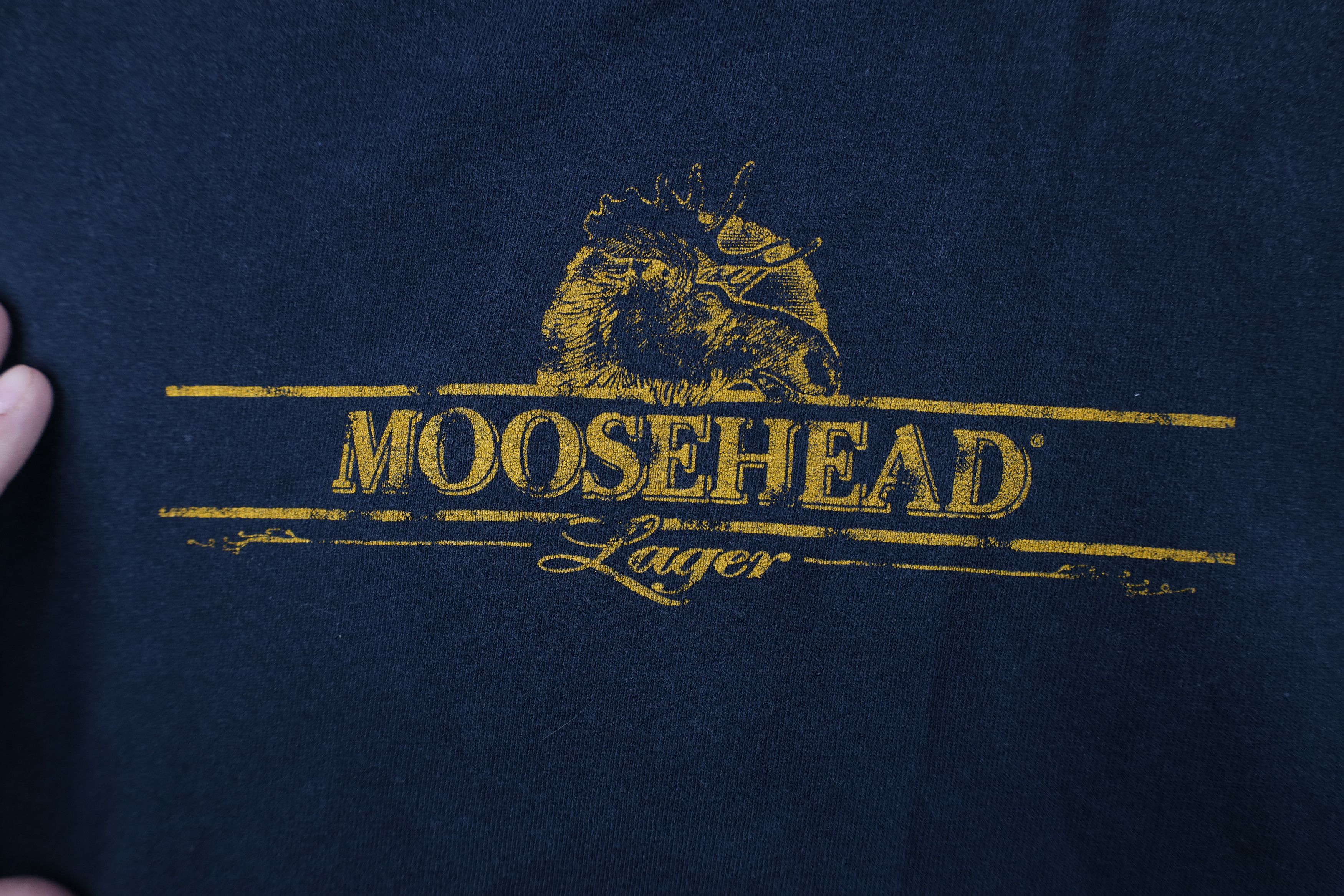 Vintage Vintage Y2K Streetwear Spell Moosehead Lager T-Shirt Blue Size US XXL / EU 58 / 5 - 4 Thumbnail
