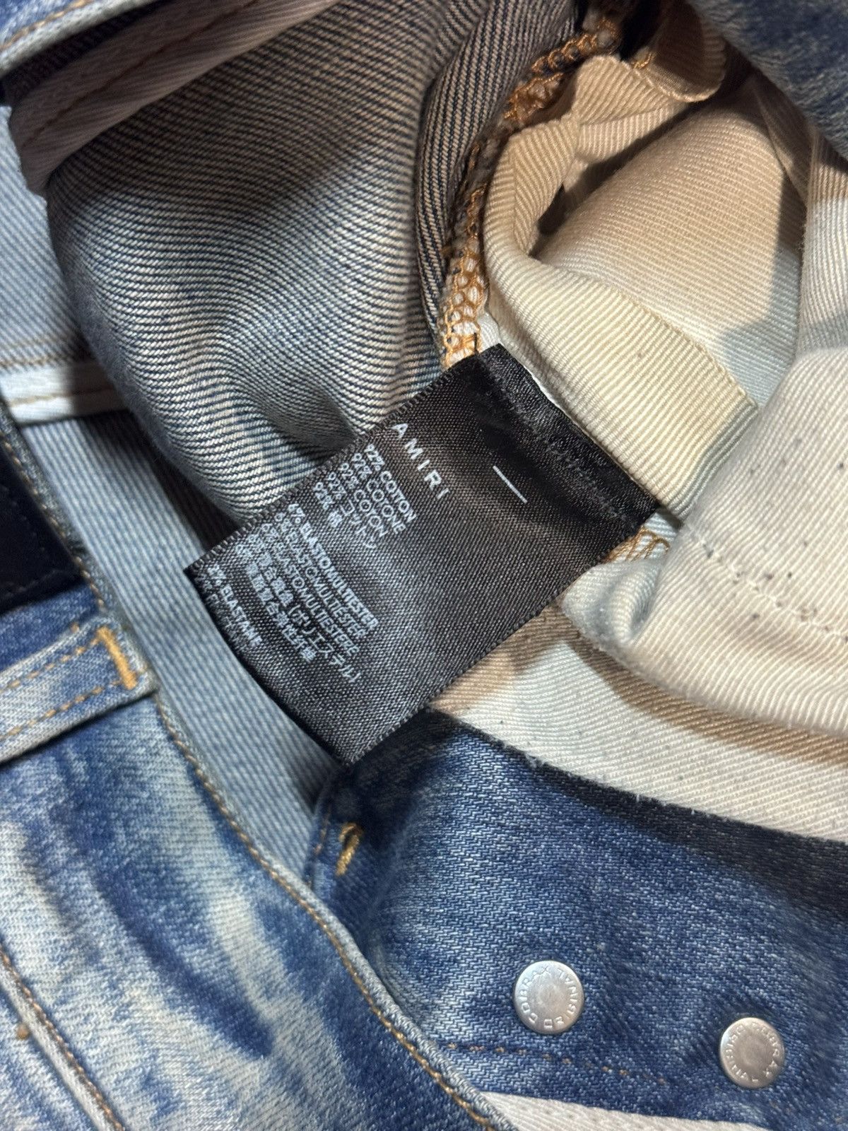 Amiri AMIRI BANDANA ENGLISH LOGO JEANS Size US 32 / EU 48 - 18 Thumbnail