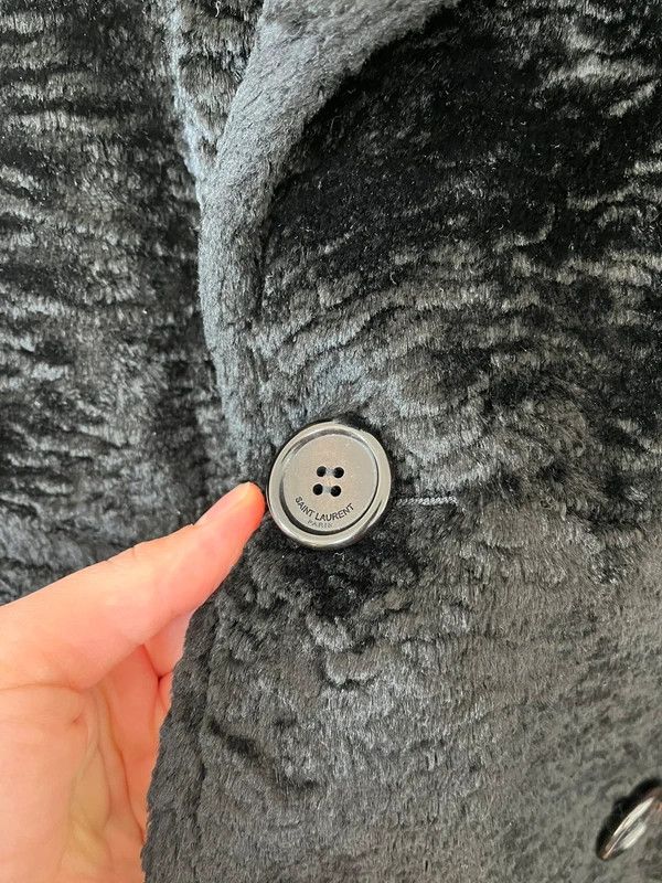 Saint Laurent Paris Saint Laurent Double-Breasted Astracan Fur Coat Size US S / EU 44-46 / 1 - 3 Thumbnail