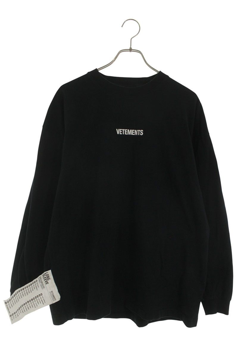 Vetements Black Gothic Font Long Sleeve T-Shirt | Grailed