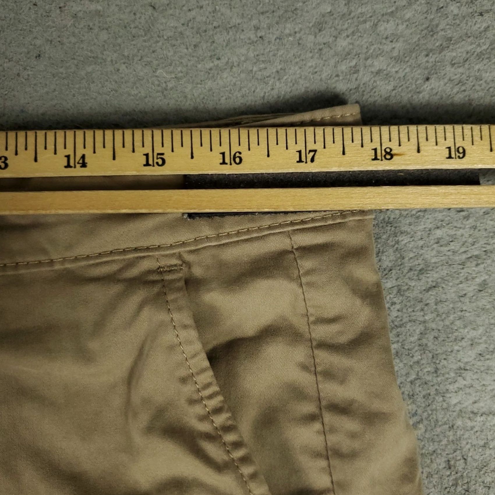 Vintage AG Adriano Goldschmied Pants Mens 33x30 Beige Straight Chino Trousers Regular Flat Front Size US 33 - 3 Thumbnail