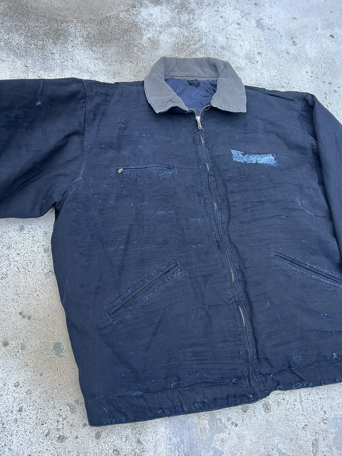 Pre-owned Carhartt X Vintage 90's Faded Detroit Jacket In Black