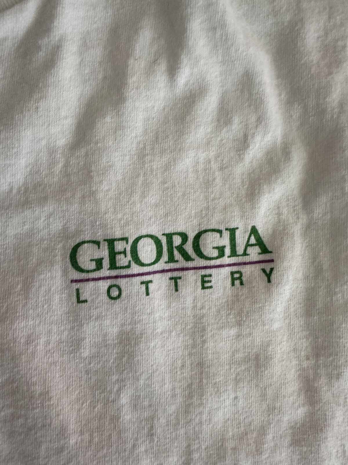 Fruit Of The Loom × Vintage Vintage Georgia Lottery Shirt Size US XL / EU 56 / 4 - 2 Thumbnail