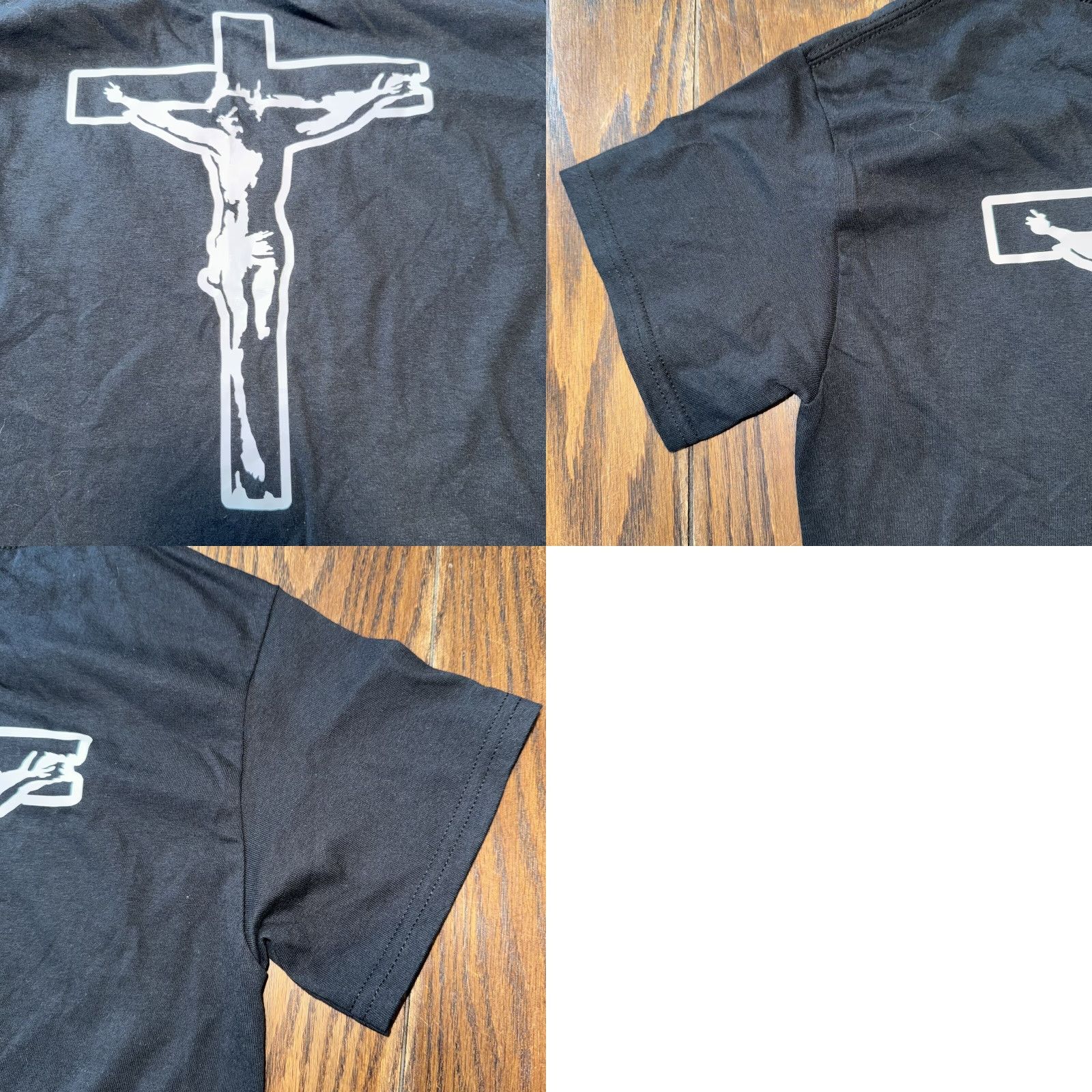 Doublet Mortality T Shirt Small Black Jesus Christ Religious Crucifix Cross Double Sided Size US S / EU 44-46 / 1 - 8 Thumbnail