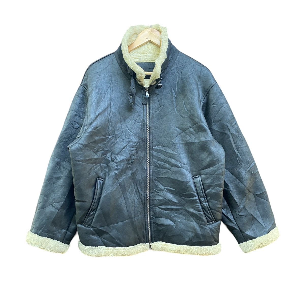 Japanese Brand Vintage BxBk Sherpa Shearling Jacket Size US L / EU 52-54 / 3 - 1 Thumbnail