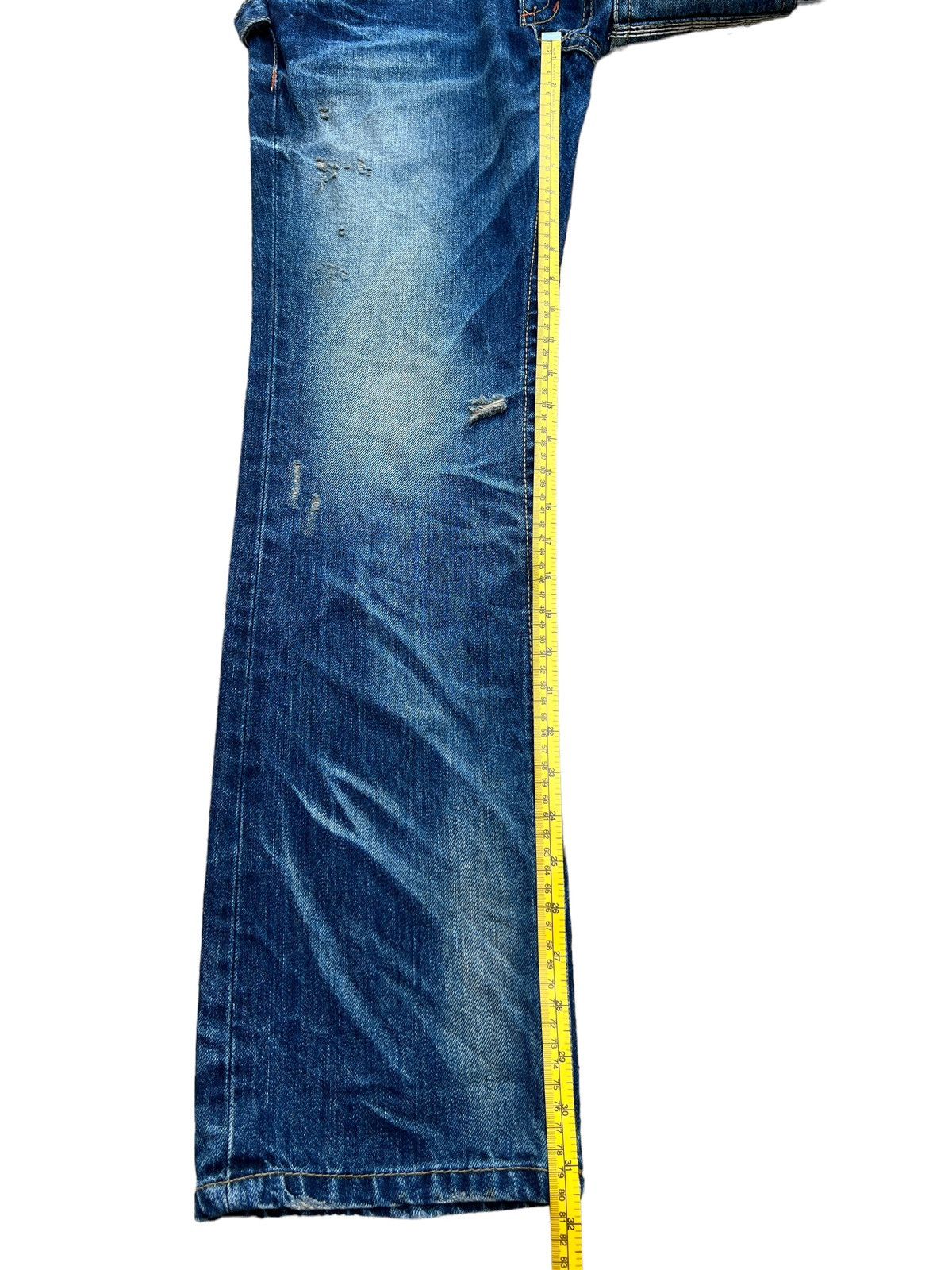 Japanese Brand Lolita Yoshitomo Nara Distressed Denim Jeans 31x31.5 Size 31" - 10 Thumbnail