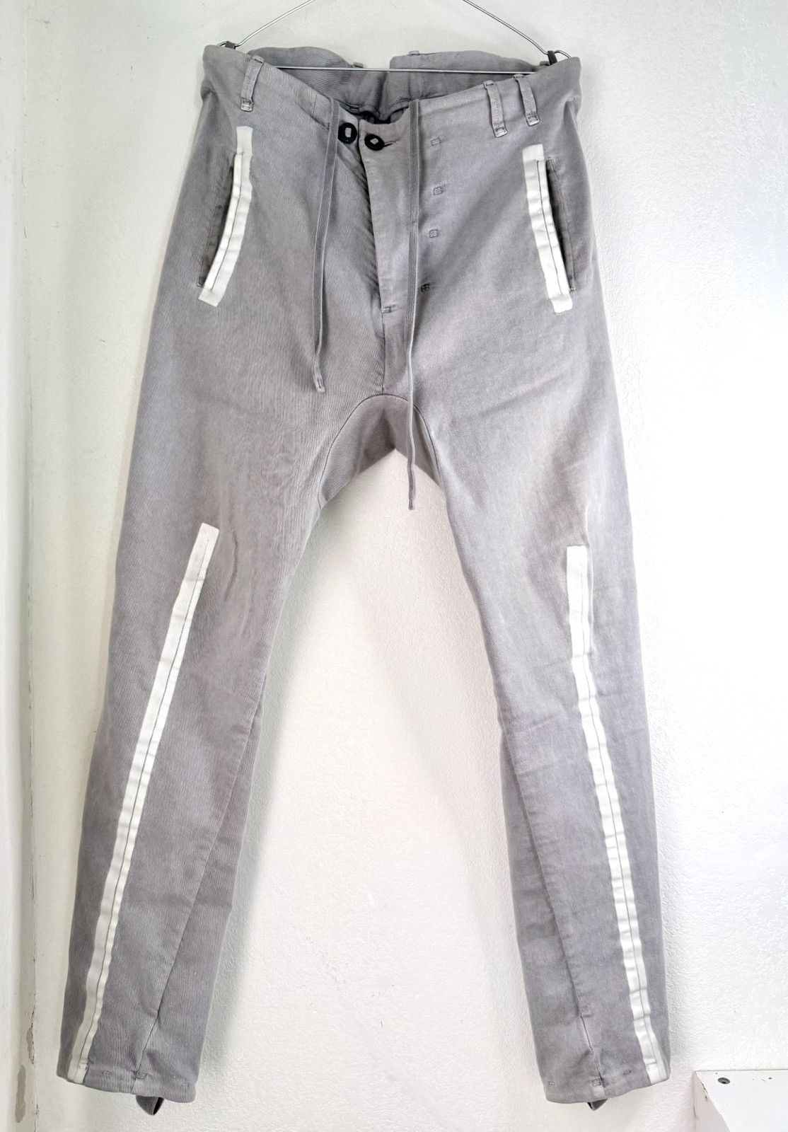 Boris Bidjan Saberi Boris P11 Carbon Grey Tapeseam Cotton Pant Size L Size US 34 / EU 50 - 2 Thumbnail