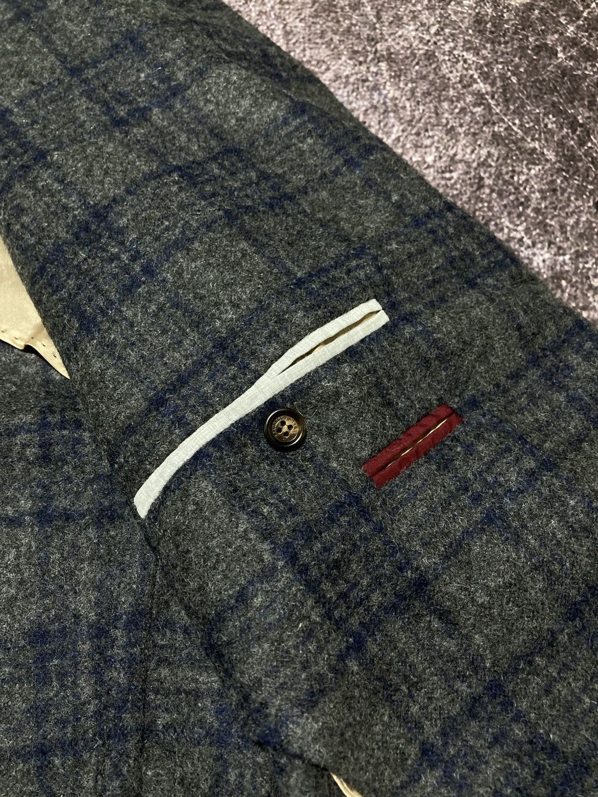 Brunello Cucinelli Brunello Cucinelli Alpaca Wool Check Blazer Coat Jacket Size US L / EU 52-54 / 3 - 9 Thumbnail
