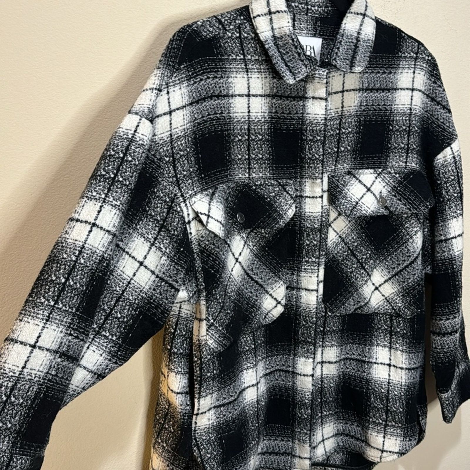 Zara Zara Plaid Printed Pocket Overshirt Jacket Size S Size S / US 4 / IT 40 - 4 Thumbnail