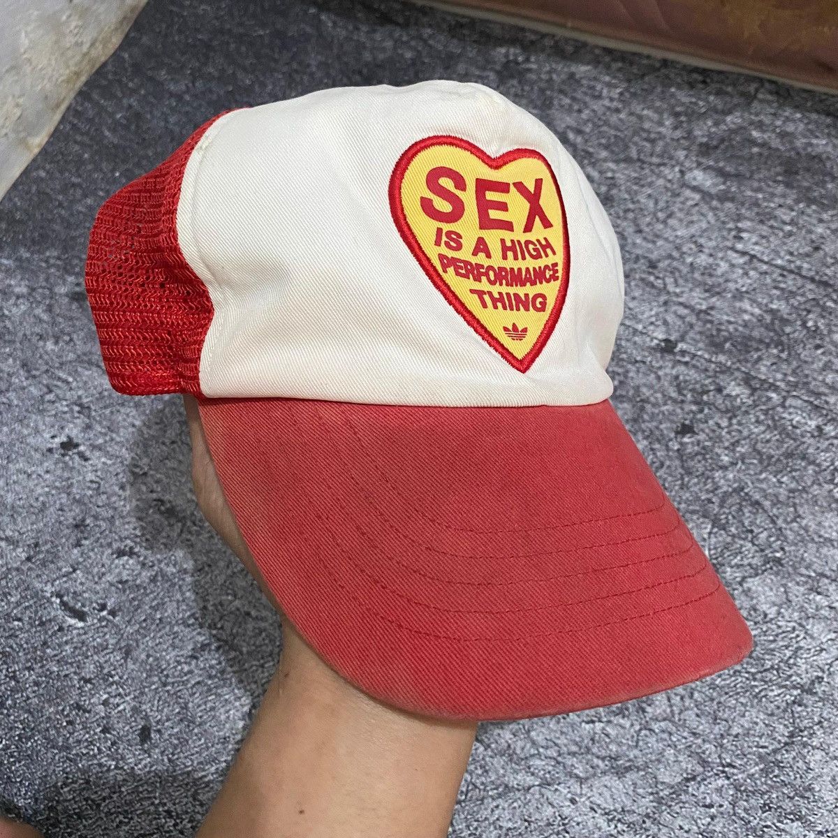 Adidas × Vintage Rare💥Adidas Sex Is a High Performance Thing Trucker Size ONE SIZE - 3 Thumbnail