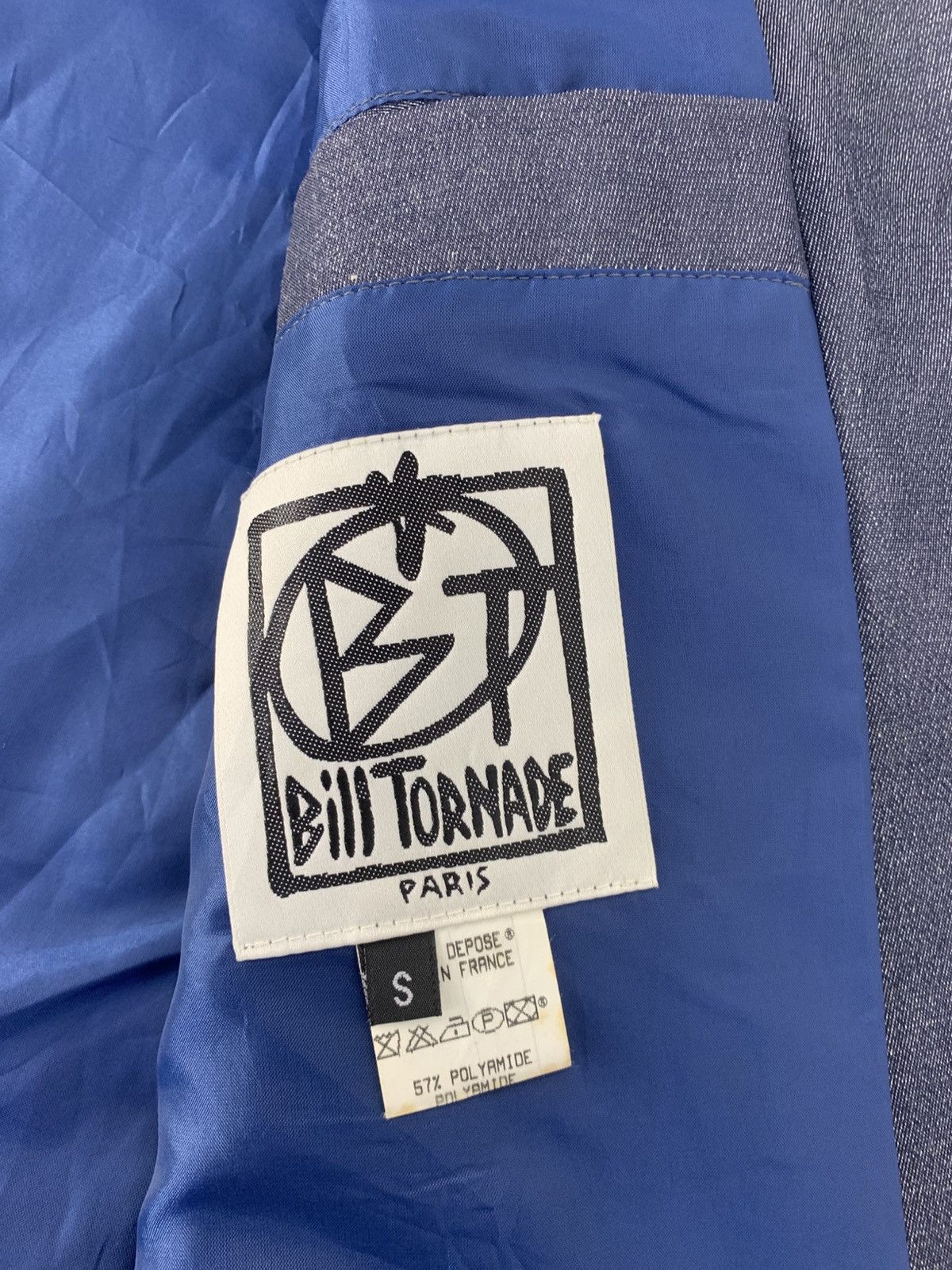 Designer Bill Tornade Paris Modele Depose Button Quilted Inner Coat Size US S / EU 44-46 / 1 - 5 Thumbnail