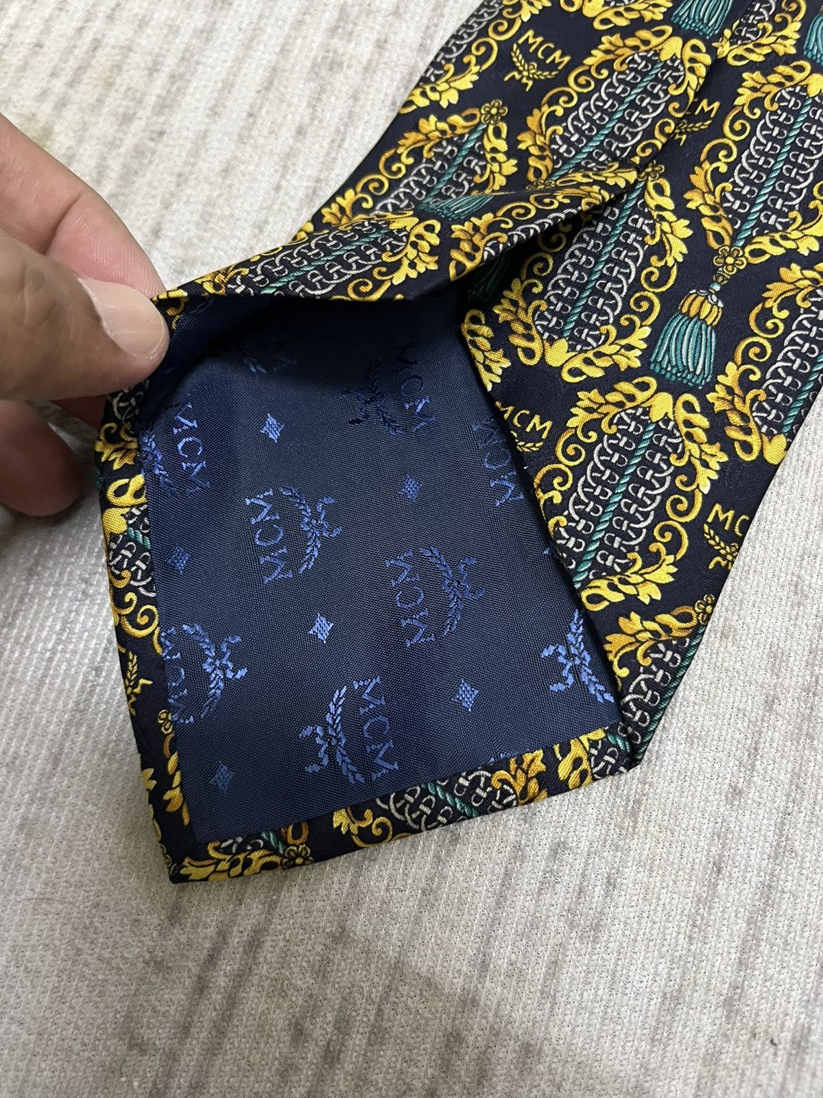 MCM Vintage 80s mcm monogram zucca tie Size ONE SIZE - 5 Thumbnail