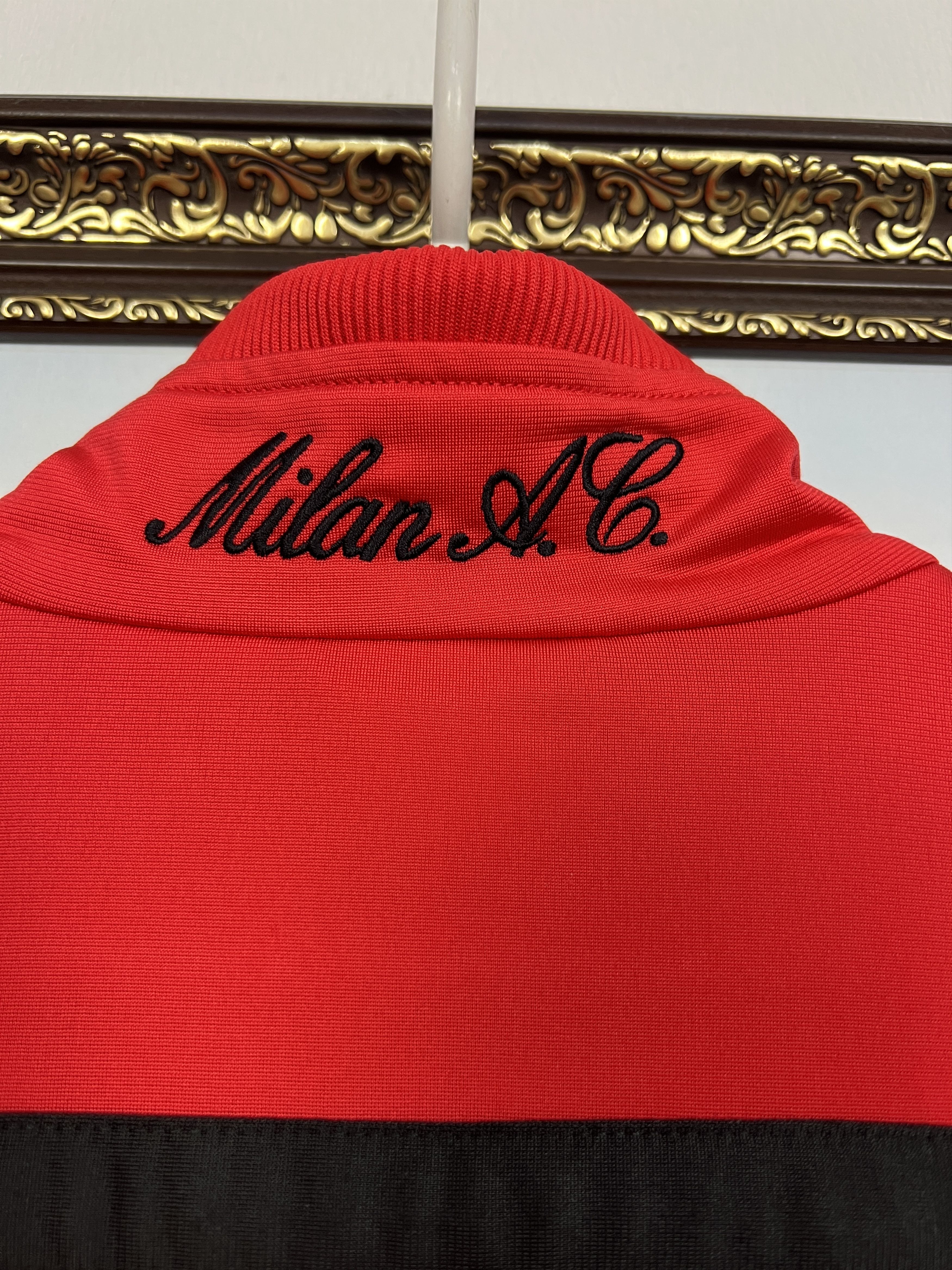 Adidas Vintage 90's Adidas AC Milan Football Red Jacket Soccer Size US M / EU 48-50 / 2 - 18 Thumbnail