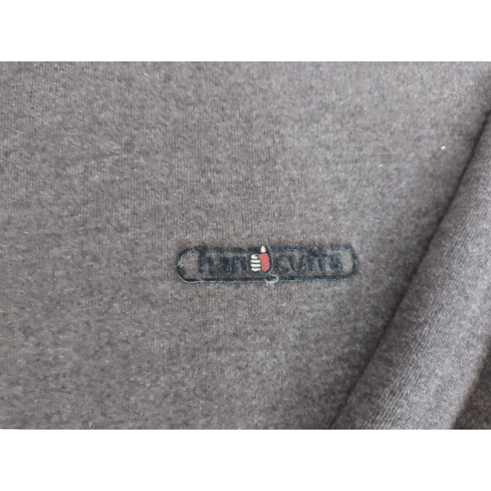 Vintage Vintage Handcuffs Q Zip Sweatshirt Mens XL Gray Streetwear USA Made USA Size US XL / EU 56 / 4 - 3 Thumbnail