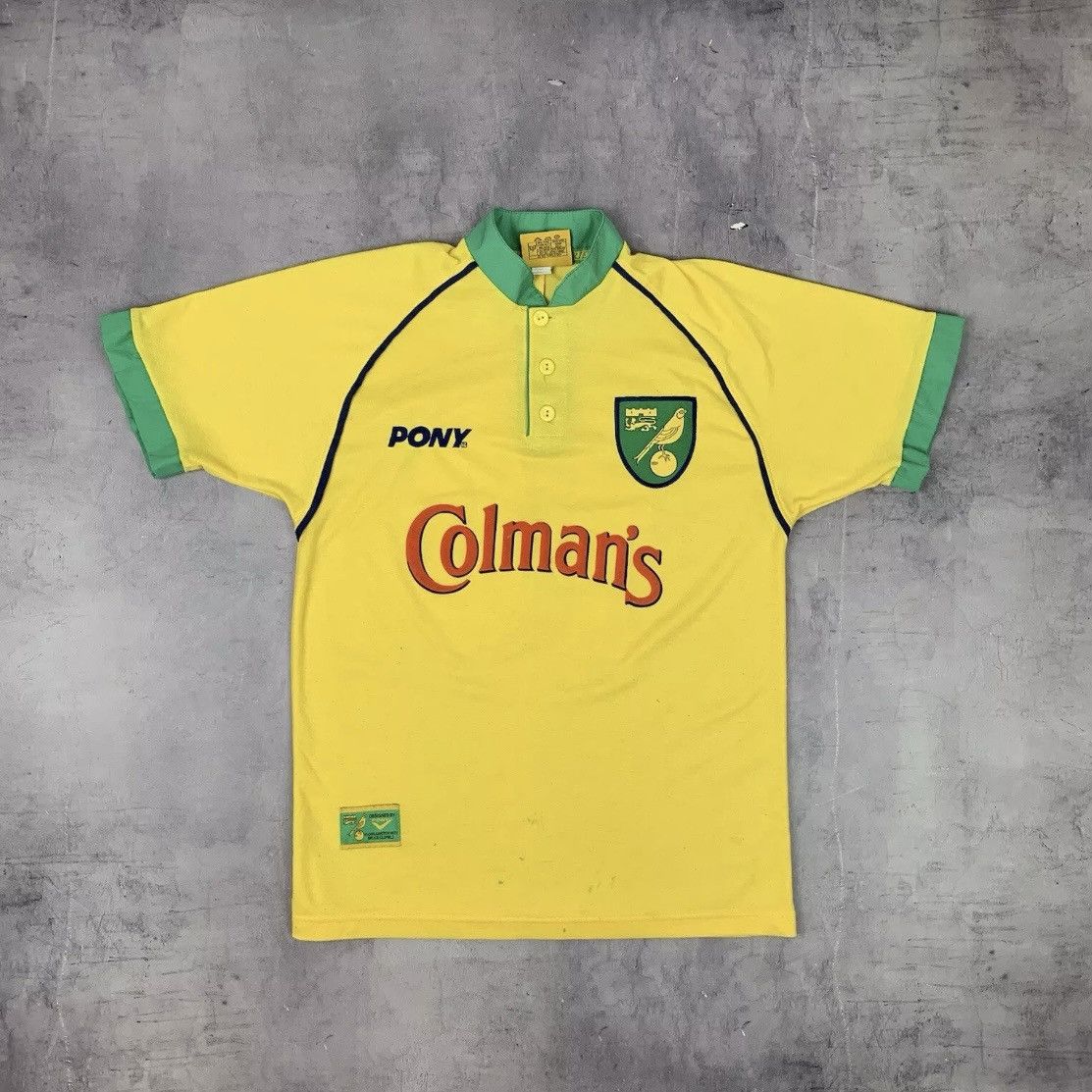 PONY Rare! #10 Norwich City Pony Vintage Soccer Jersey 1997 Size US S / EU 44-46 / 1 - 3 Thumbnail