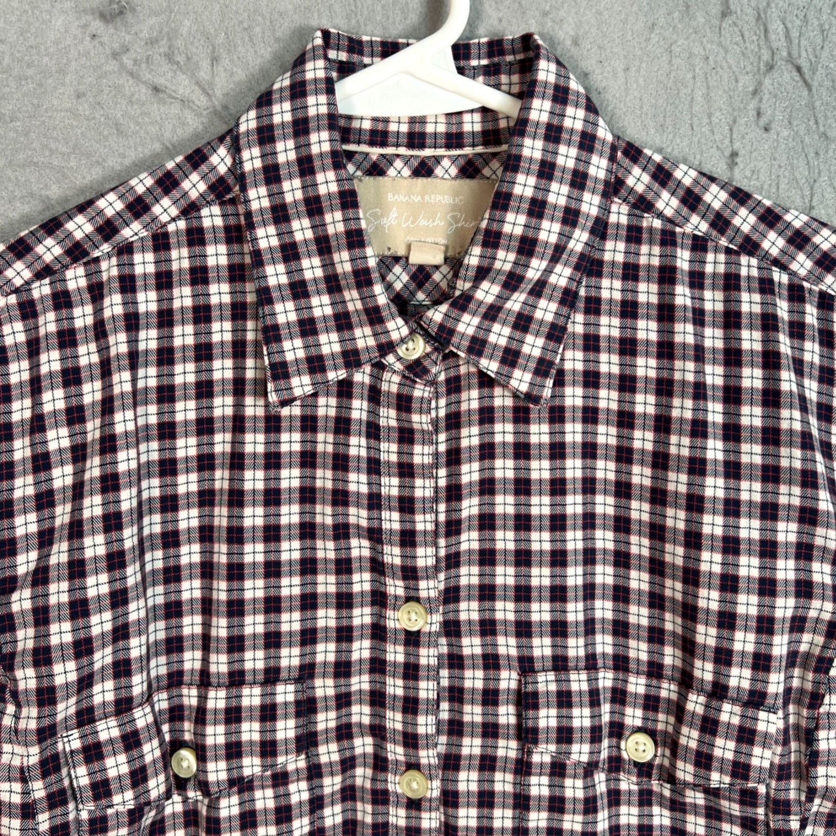 Banana Republic VINTAGE Banana Republic Shirt Plaid 100% Cotton Button-Down Womens Small Red Long Sleeve Collared Womens Size S / US 4 / IT 40 - 5 Thumbnail
