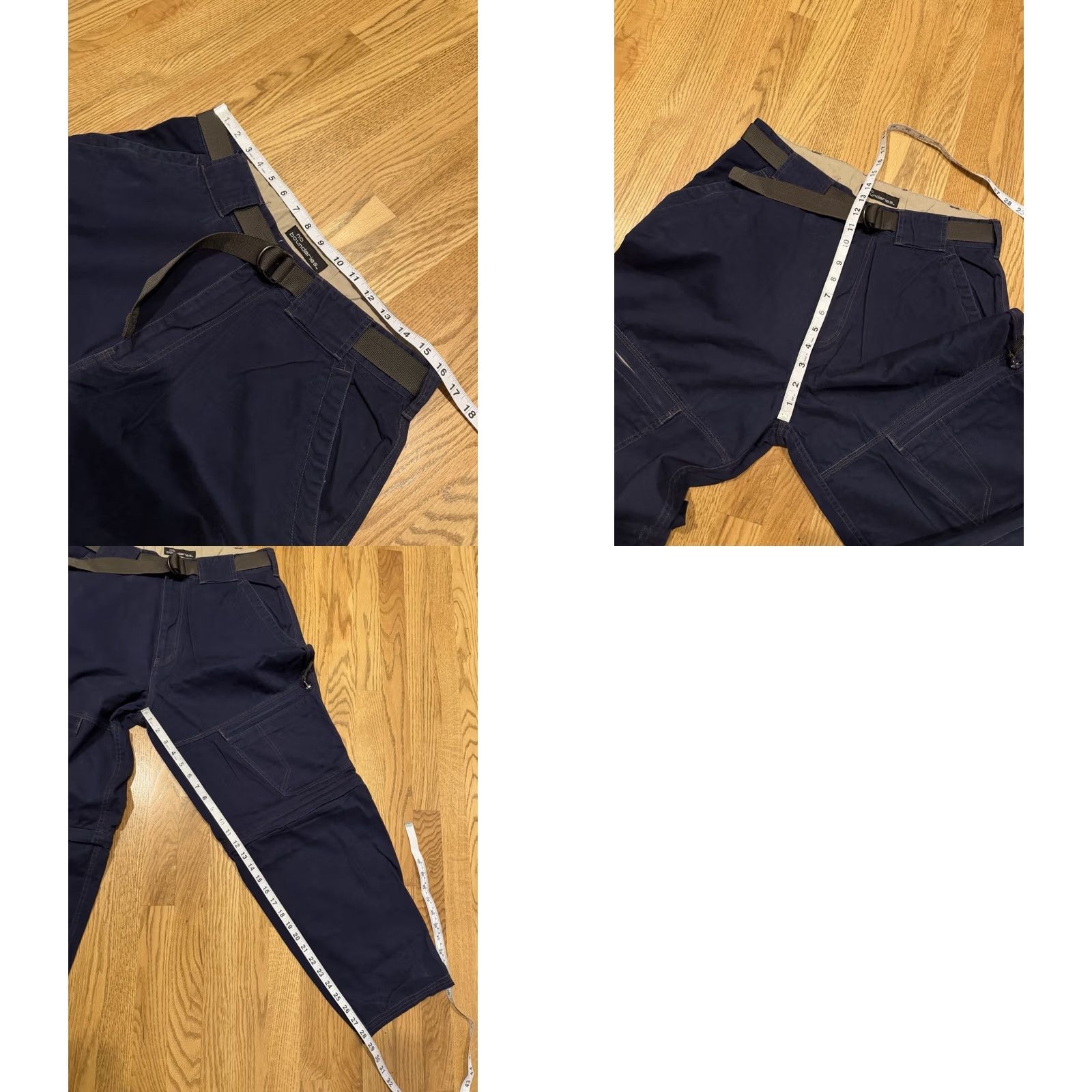Vintage No Boundaries Pants Mens 34 Cargo Convertible Men 34x30 Fits 32x28 Navy Belted Vtg Size US 34 / EU 50 - 8 Thumbnail